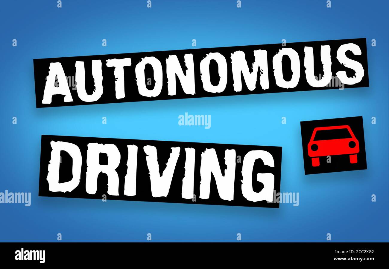 Guida autonoma - auto autotrazione Foto Stock