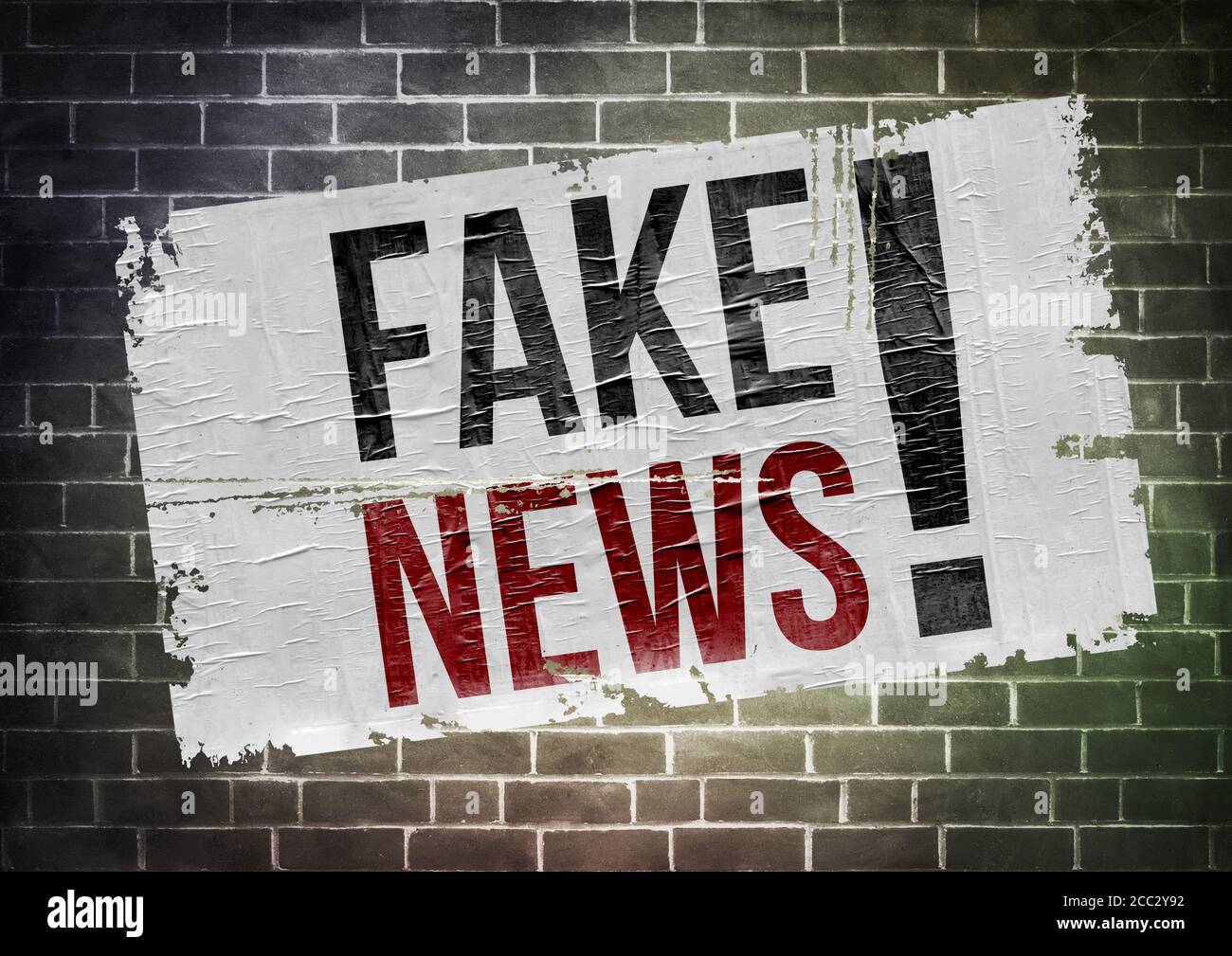 Notizie false - concetto del manifesto Foto Stock