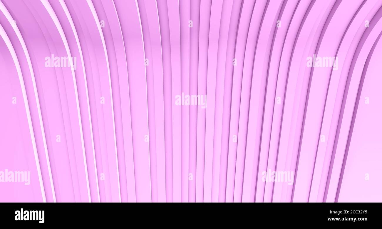 Sfondo linee dinamiche viola rosa 3d rendering concetto astratto Foto Stock