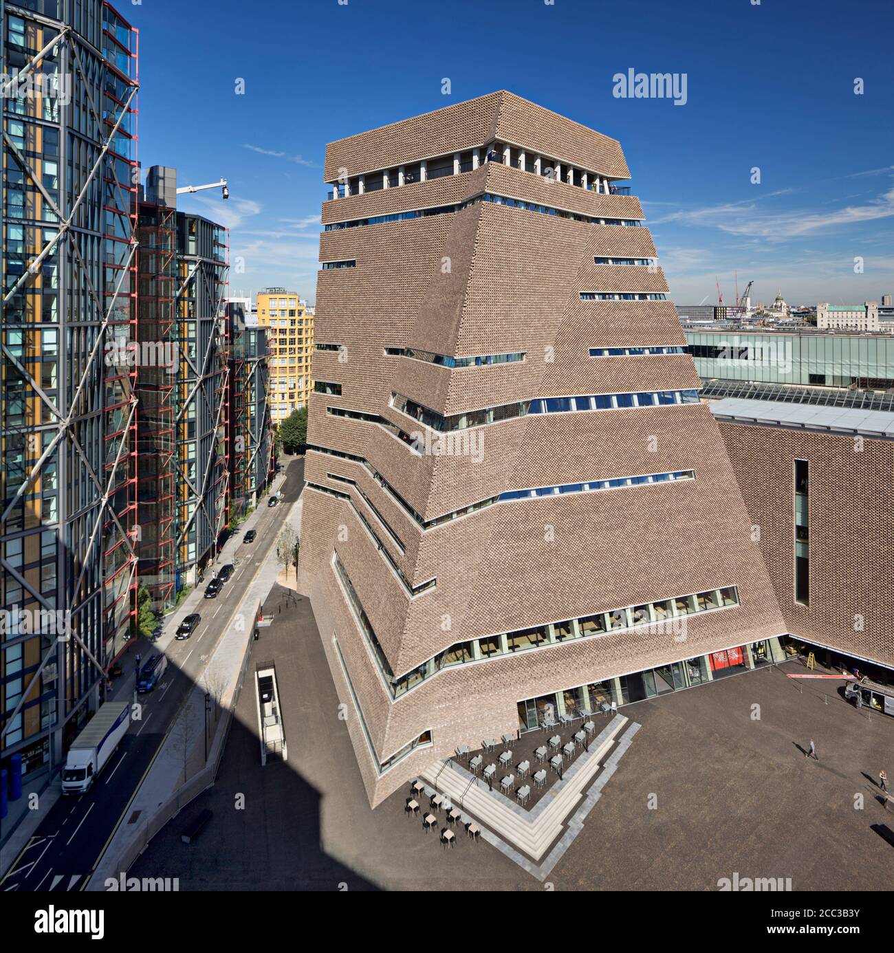 Facciata del moderno edificio Blavatnik Foto Stock