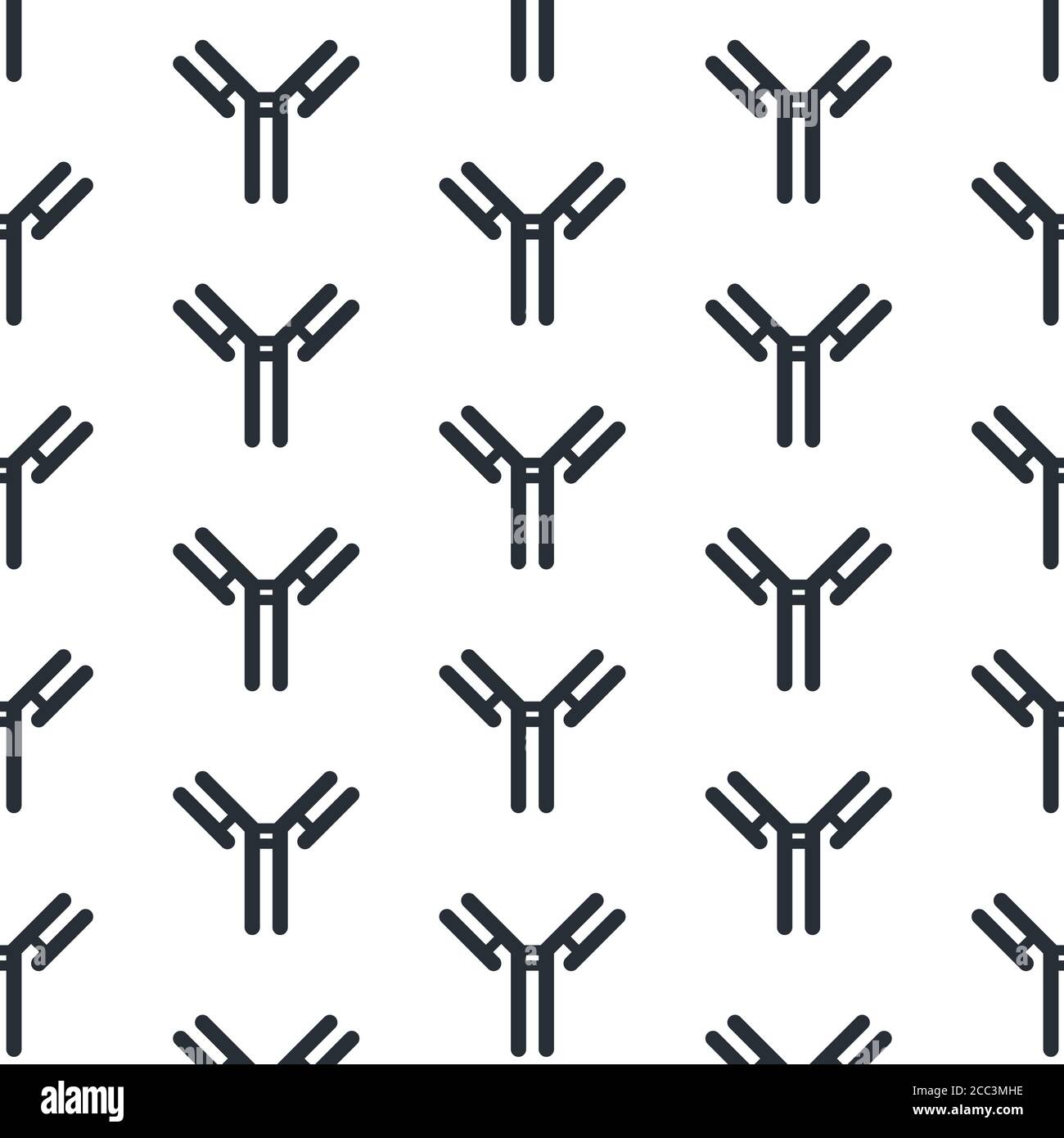 schema senza giunture di immunoglobuline anticorpali, illustrazione a colori vettoriali Illustrazione Vettoriale