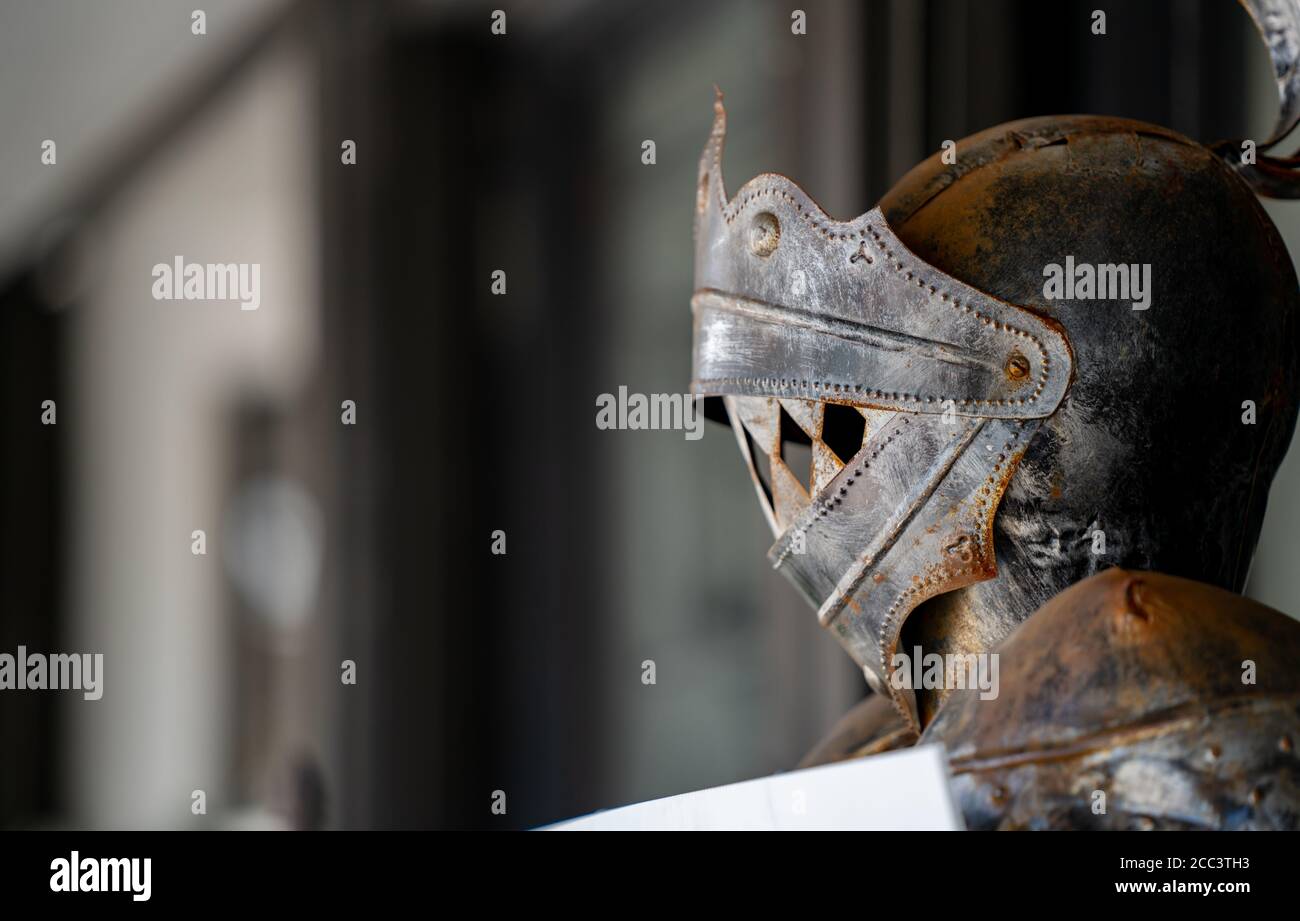 Foto di Cavaliere medievale di Armor Combat Full Body Foto Stock