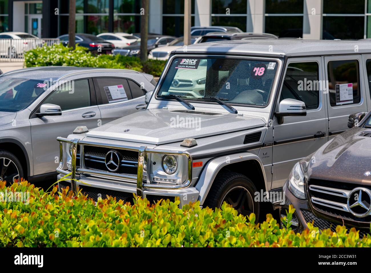 suv Mercedes Classe G usato certificato per la vendita in Fort Lauderdale, Florida, Stati Uniti Foto Stock