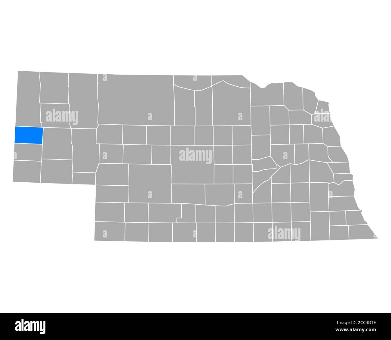 Scotts Bluff sulla mappa di Nebraska Foto Stock