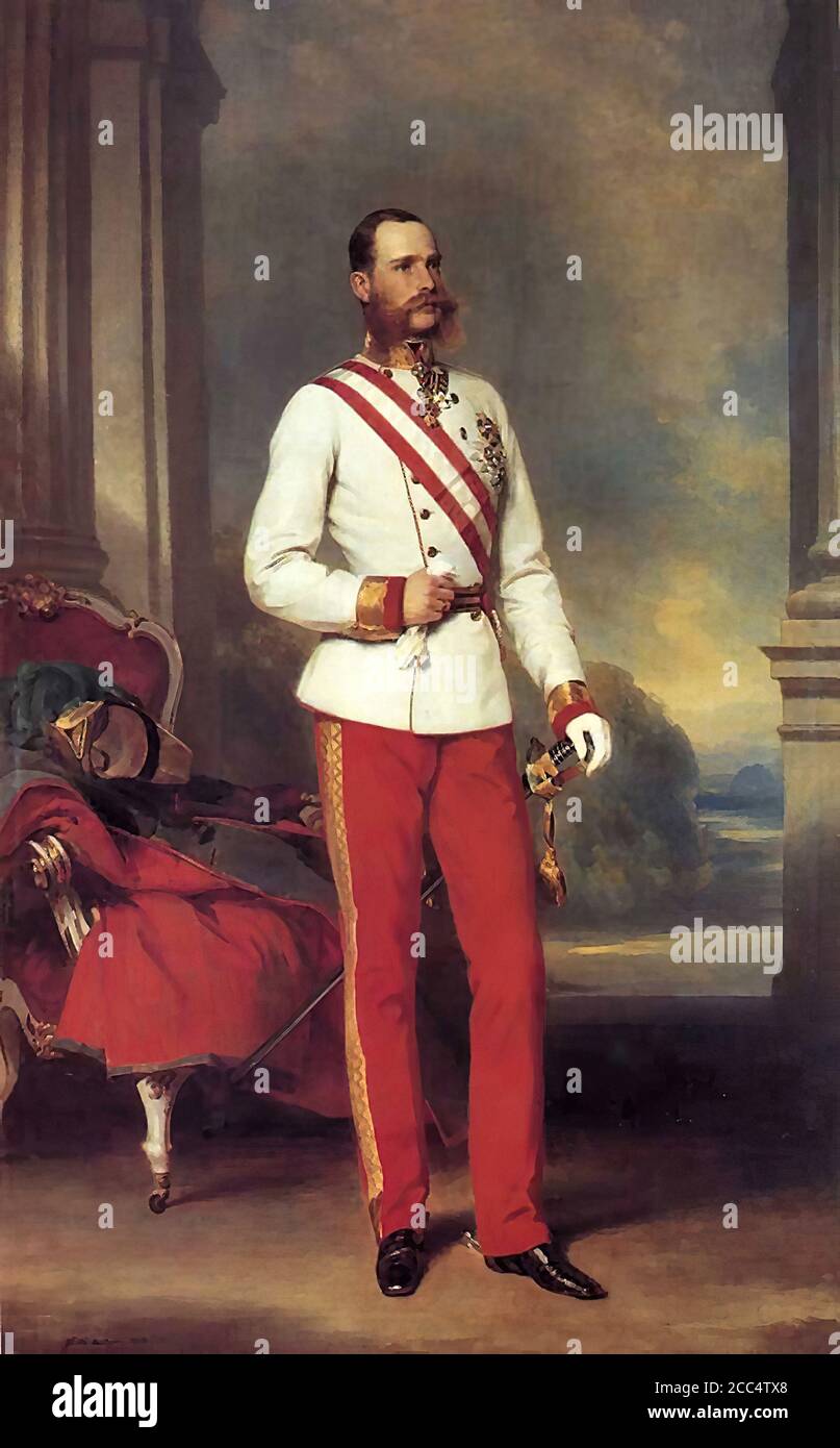 Winterhalter Franz Xavier - Franz Joseph i Imperatore d'Austria - Scuola tedesca - 19 ° secolo Foto Stock