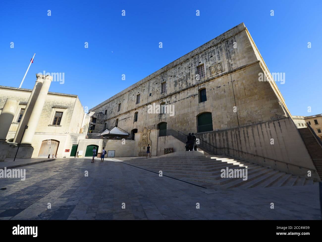 Piazza Jean De Valette a la Valletta, Malta. Foto Stock