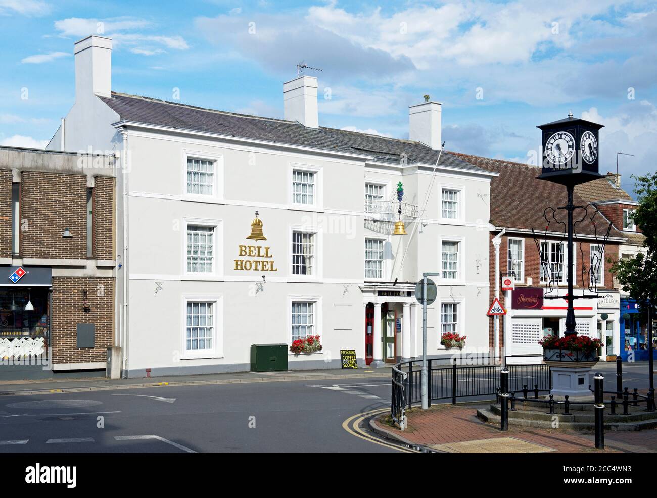 The Bell Hotel, Market Place, Driffield, East Yorkshire, Inghilterra Regno Unito Foto Stock