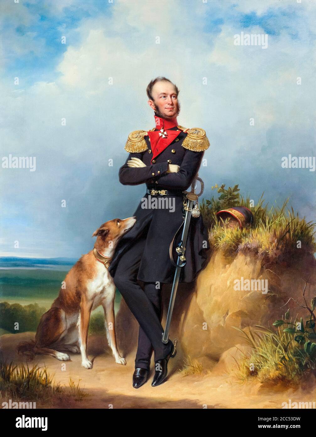 Guglielmo II (1792-1849), re dei Paesi Bassi, ritratto di Jan Adam Kruseman, 1839 Foto Stock