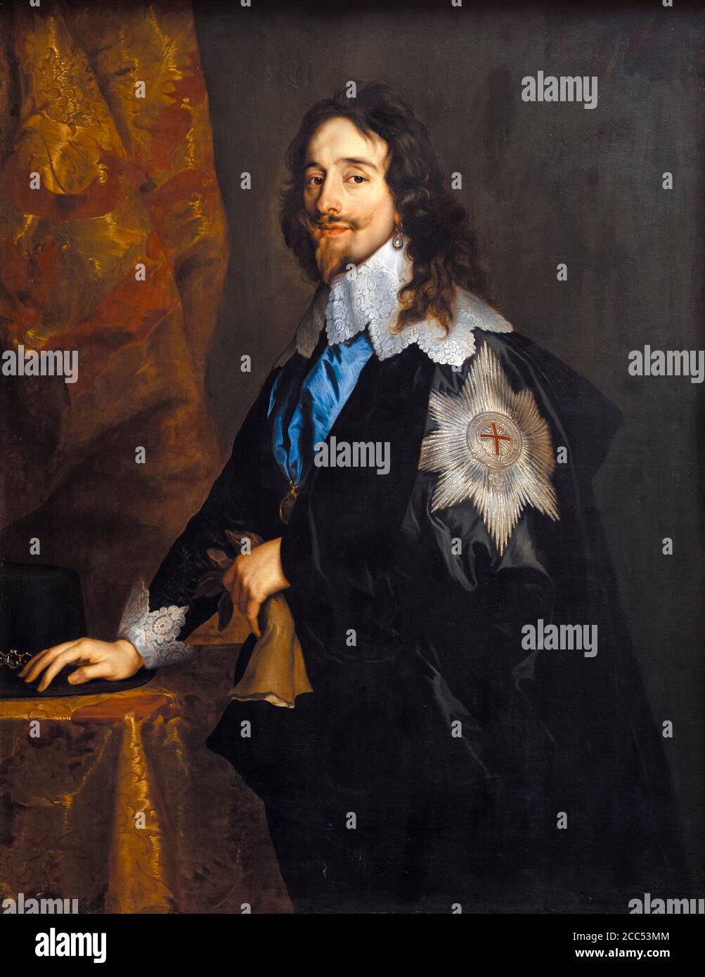 Re Carlo i d'Inghilterra (1600-1649), ritratto di Anthony van Dyck, 1614-1641 Foto Stock