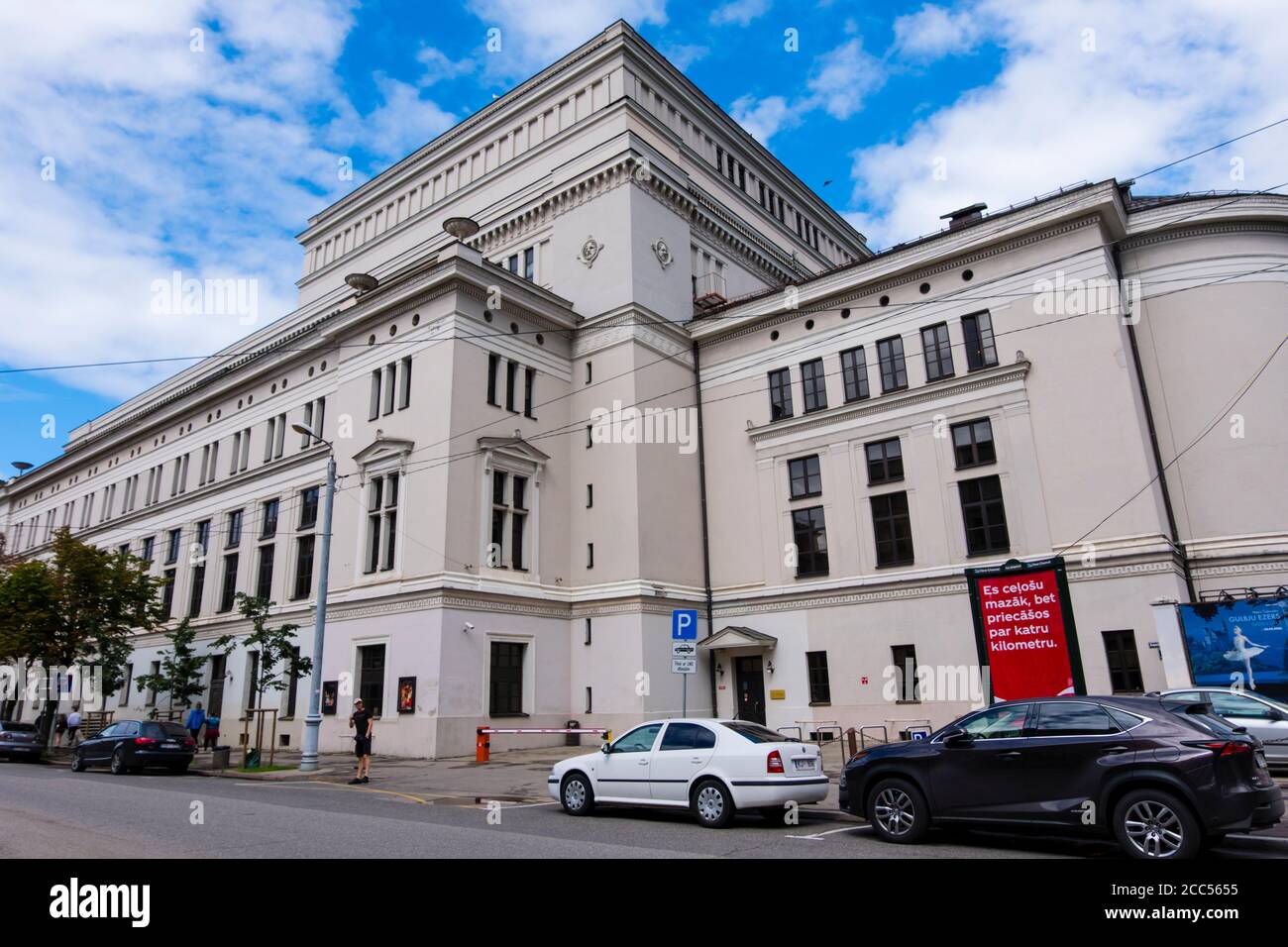 Latvijas Nacionālā opera un balets, Teatro lirico nazionale lettone, Parco Bastejkalns, riga, Lettonia Foto Stock