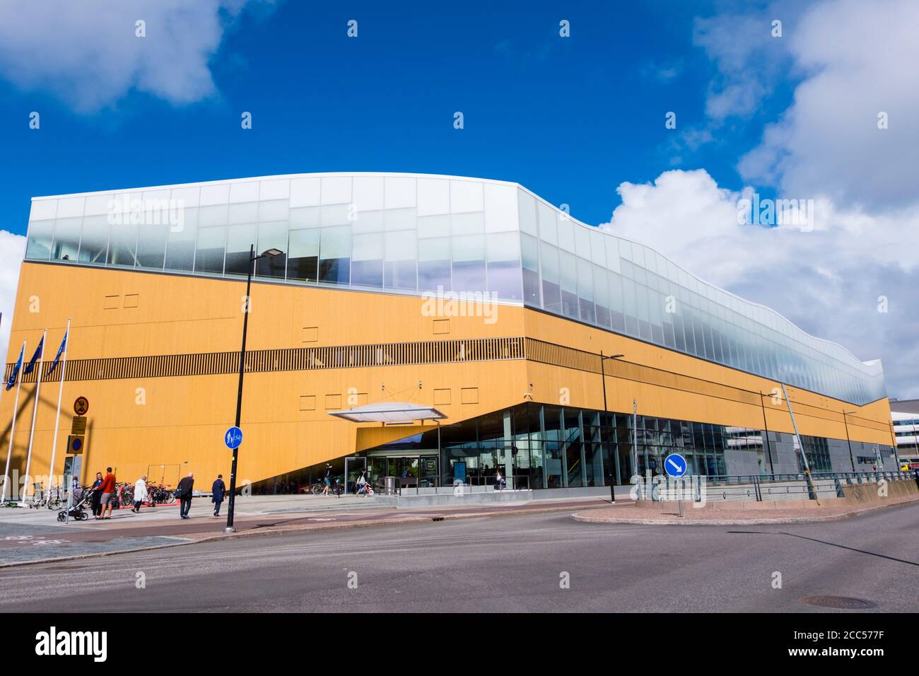 Oodi, biblioteca centrale, Helsinki, Finlandia Foto Stock