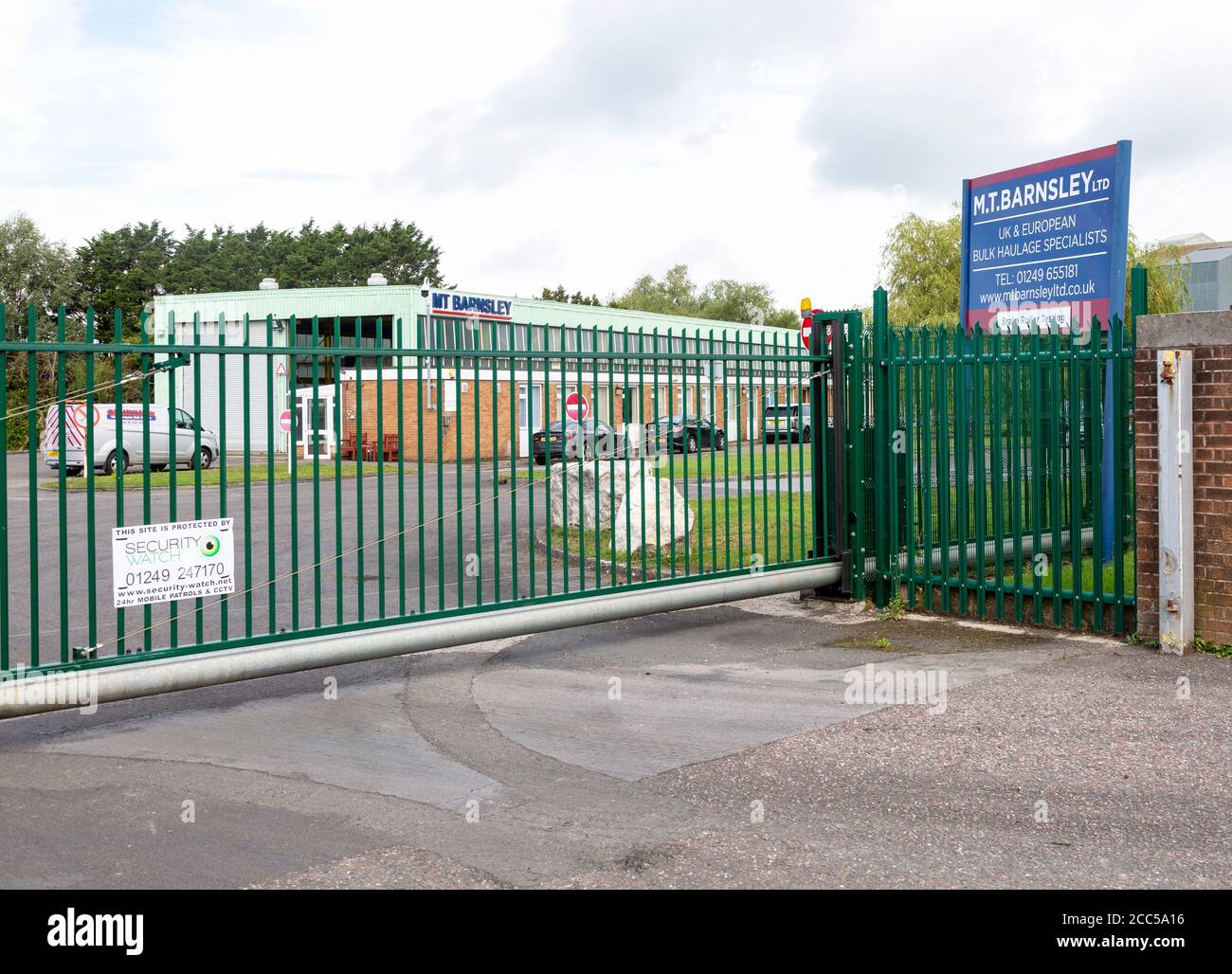 MT Barnsley bulk haulage Specialists, Porte Marsh Industrial Estate, Calne, Wiltshire, Inghilterra, UK Foto Stock