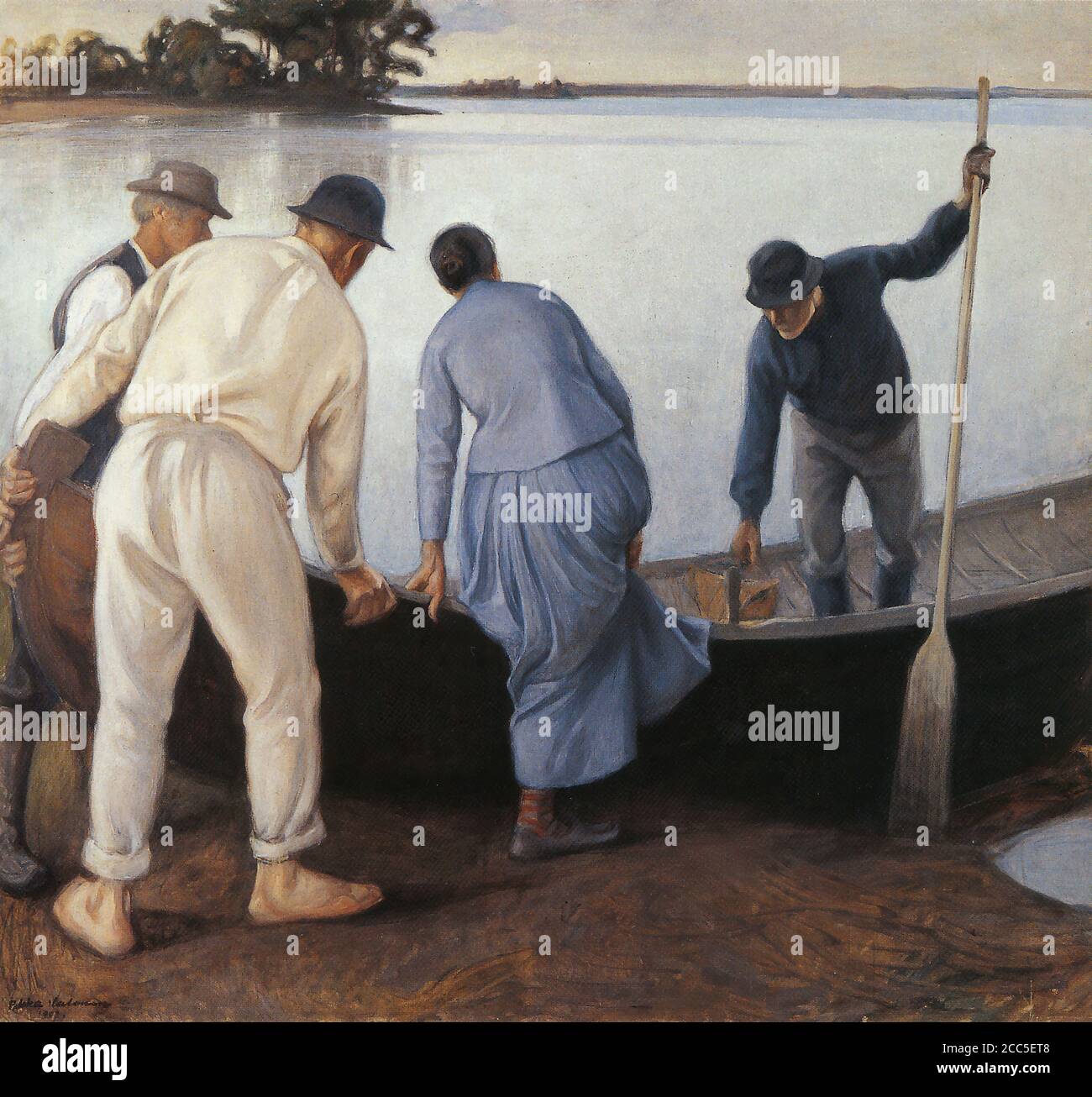 Halonen Pekka - Torna al lavoro - Scuola Finlandese - 19 ° secolo Foto Stock