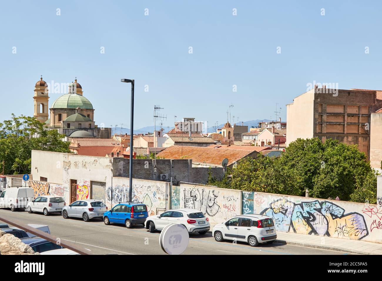 Via muro di grafite, Cagliari Foto Stock