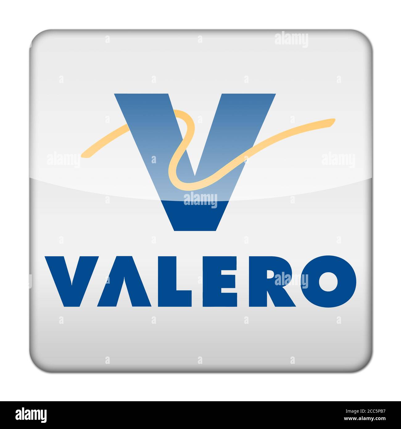 Valero Energy Corporation logo app icona pulsante bandiera Foto Stock