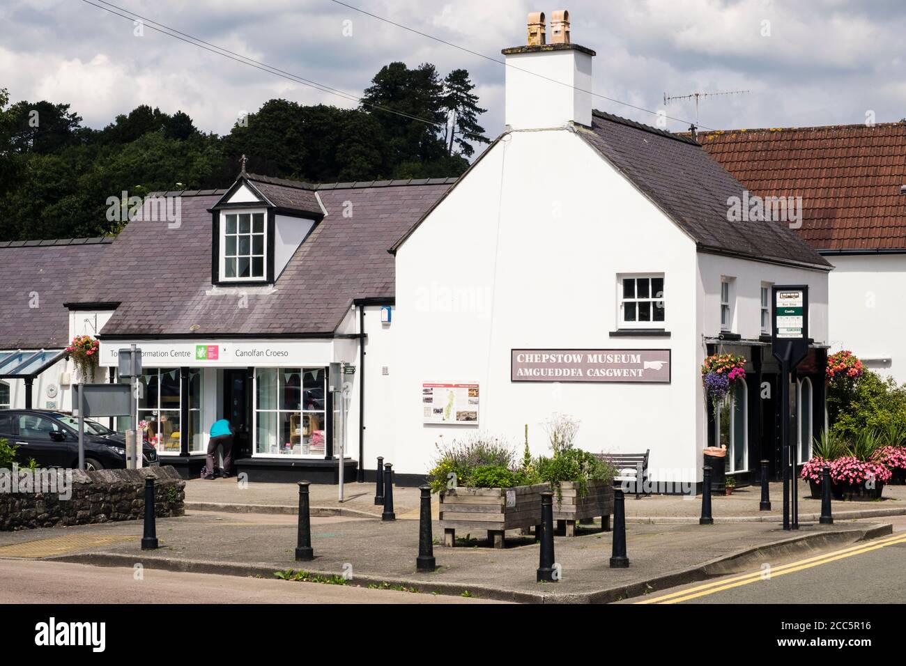 Centro informazioni turistiche. Bridge Street, Chepstow, Monmouthshire, Galles, Regno Unito, Gran Bretagna Foto Stock