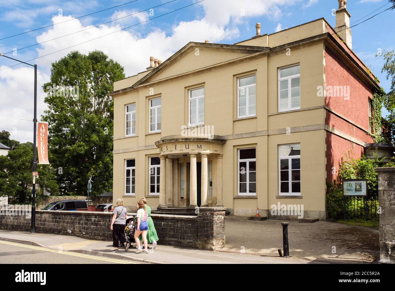 Il Museo o Amgueddfa CAS-gwent in casa cittadina del 18 ° secolo. GWY House, Bridge Street, Chepstow, Monmouthshire, Galles, Regno Unito, Gran Bretagna Foto Stock