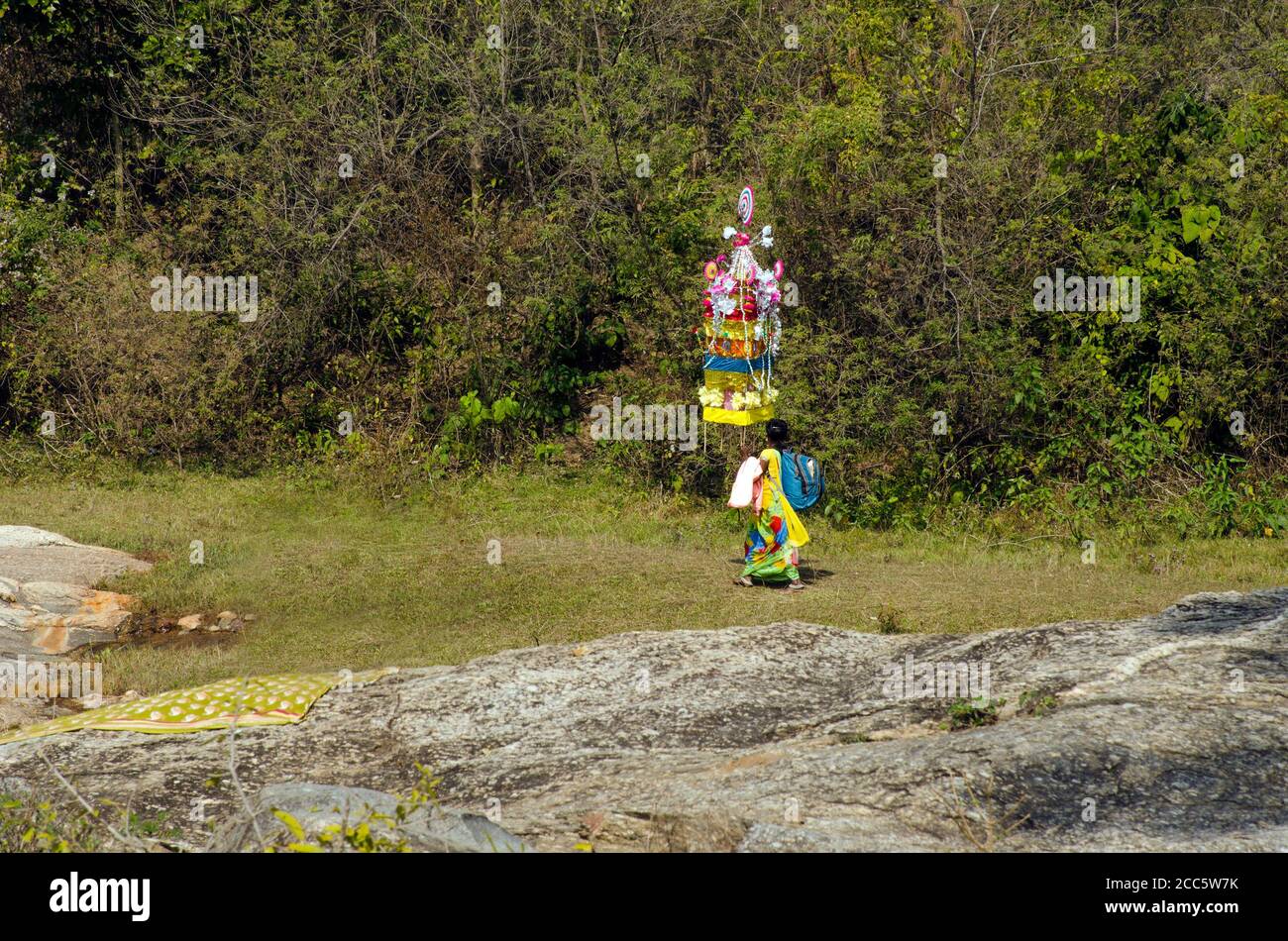 purulia bengala ovest india il 15 gennaio 2020: festa del tusu che celebra a purulia bengala ovest india. Foto Stock