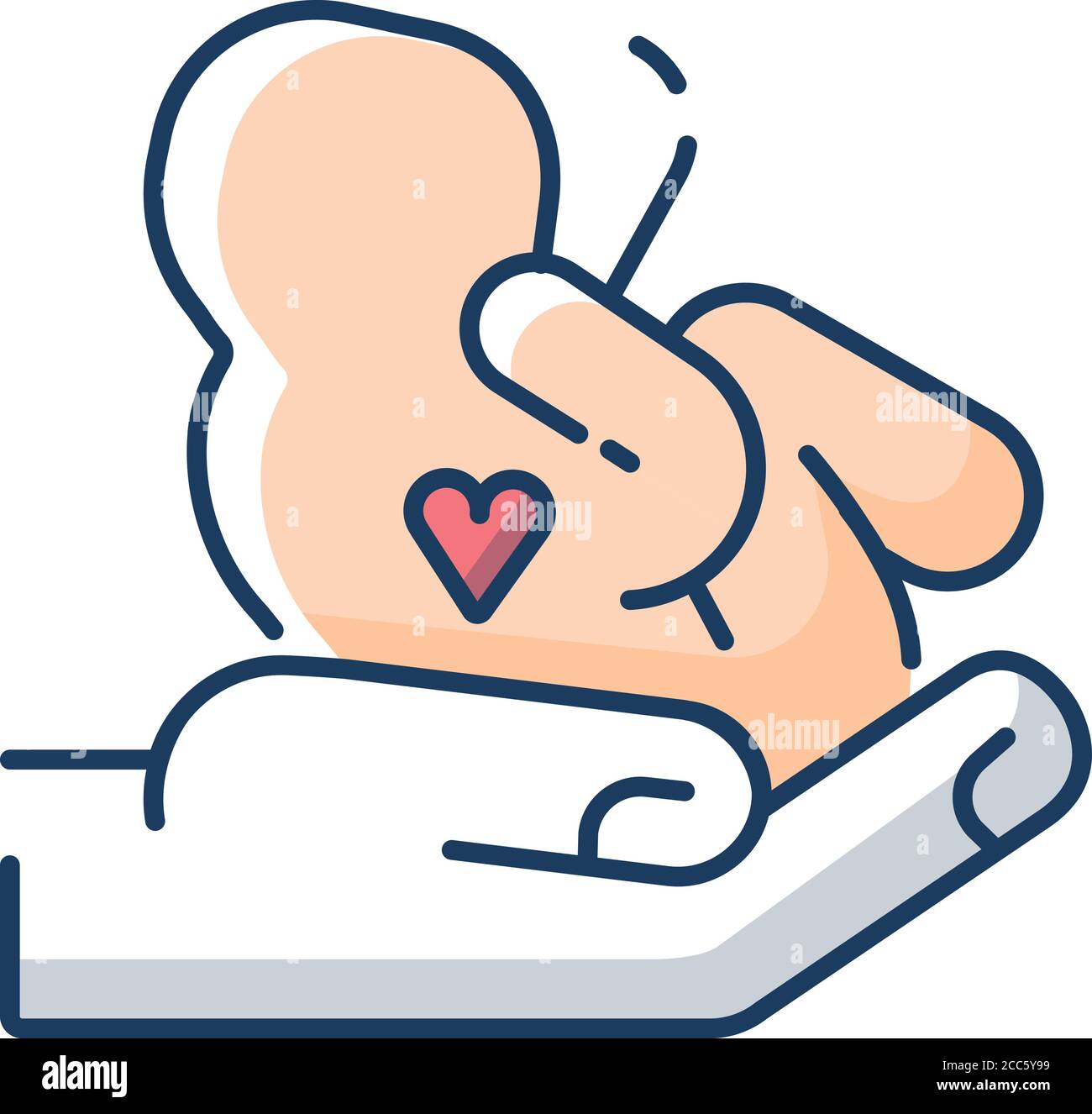 Icona colore RGB reparto maternità Illustrazione Vettoriale