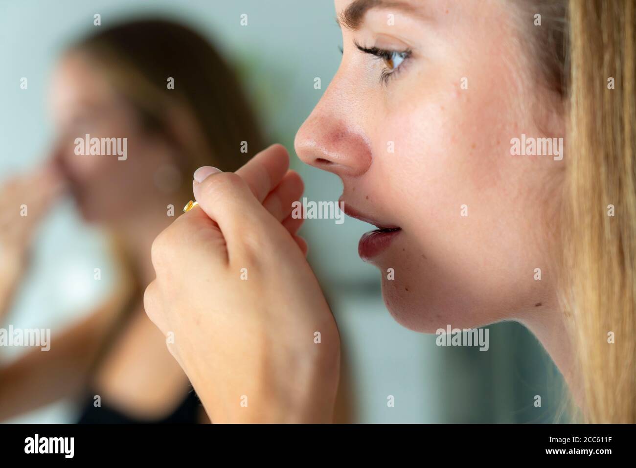 Respiro cattivo, immagine simbolica, Foto Stock