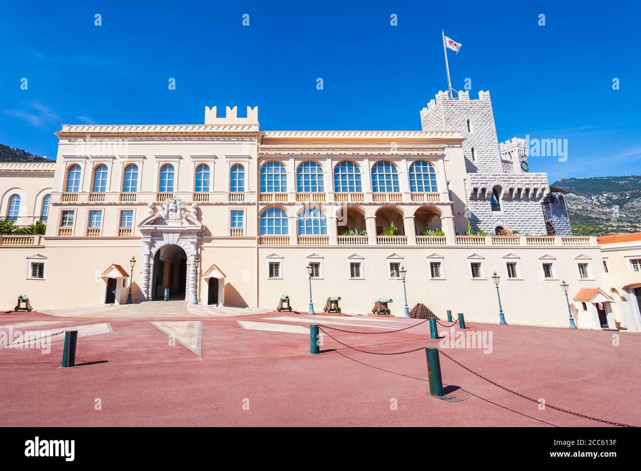 Il Palazzo del Principe di Monaco è la residenza ufficiale del Principe Sovrano di Monaco Foto Stock