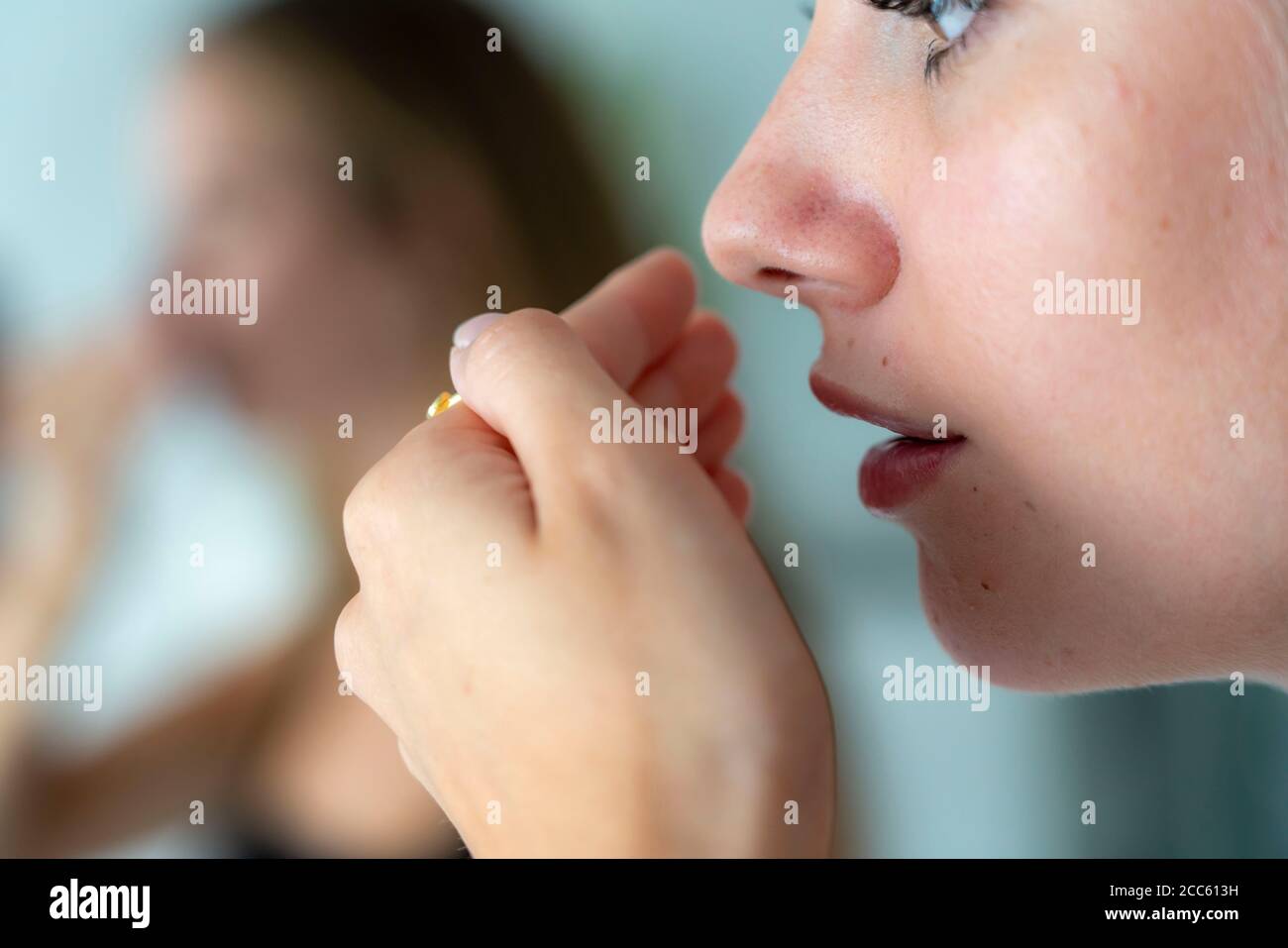 Respiro cattivo, immagine simbolica, Foto Stock