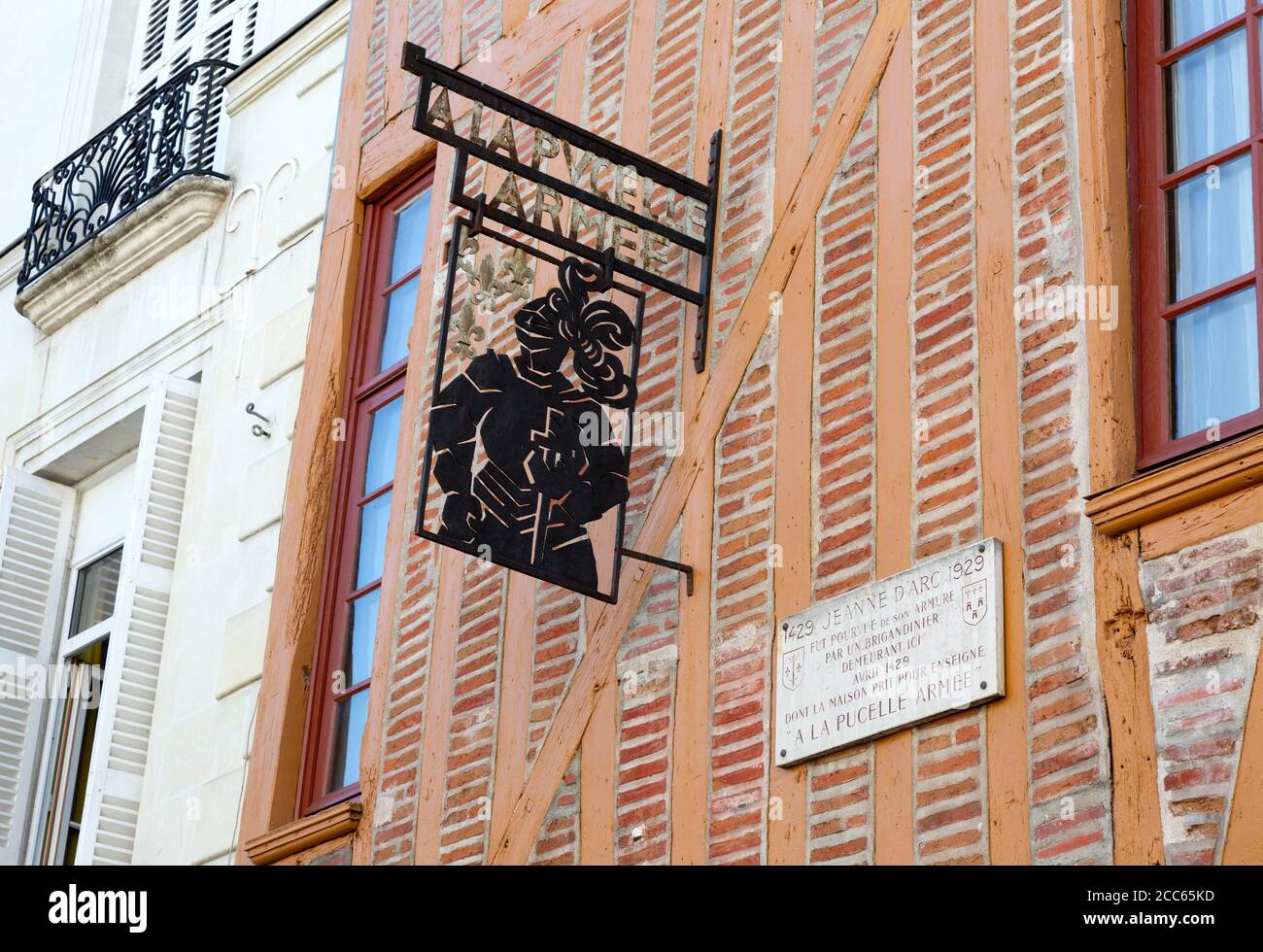 La Casa della Maid, Tours Francia - la casa in cui Giovanna d'Arco ha ricevuto la sua armatura, nel 1429, parte della storia medievale francese. Foto Stock
