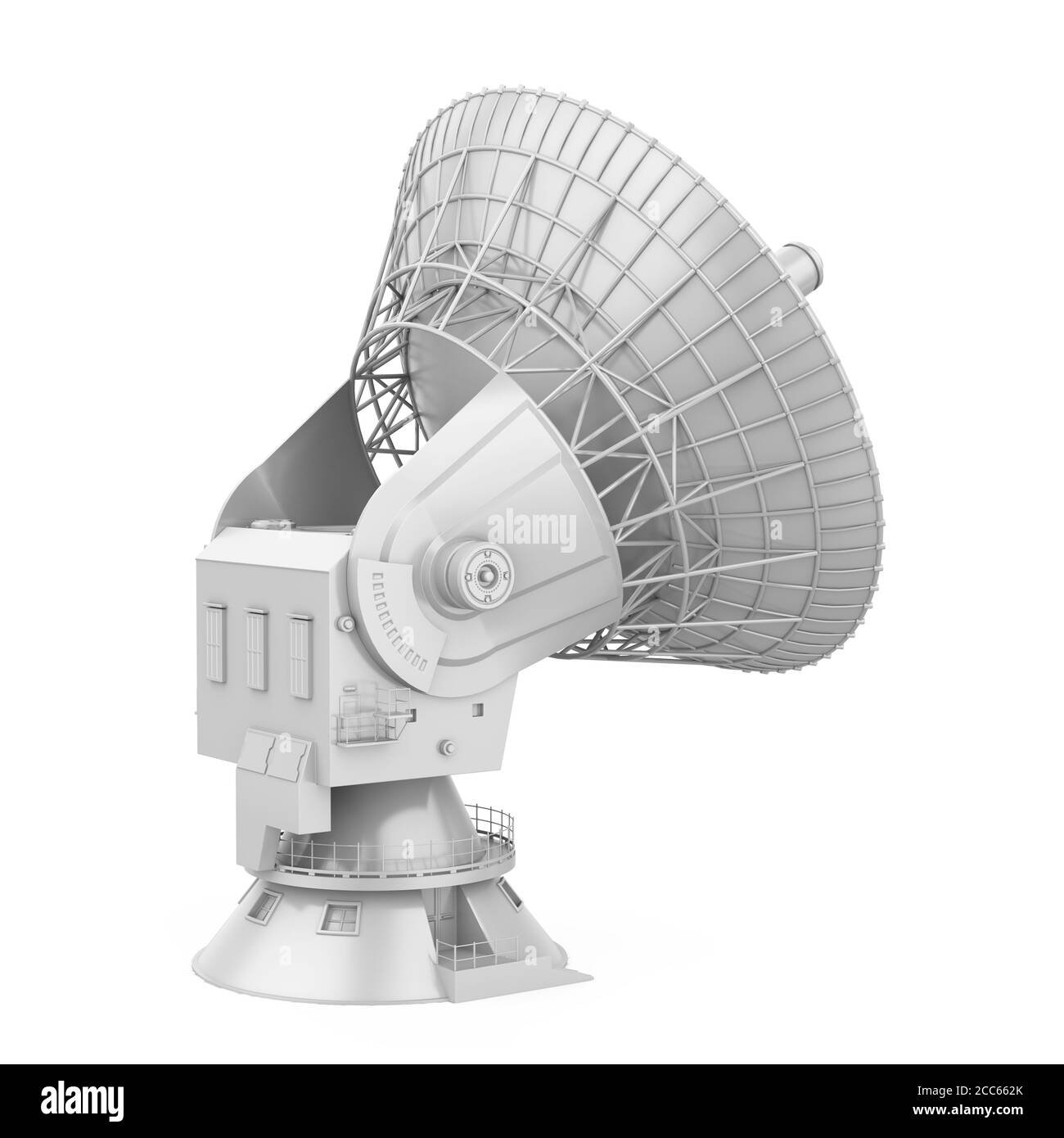 Antenna satellitare isolato Foto Stock