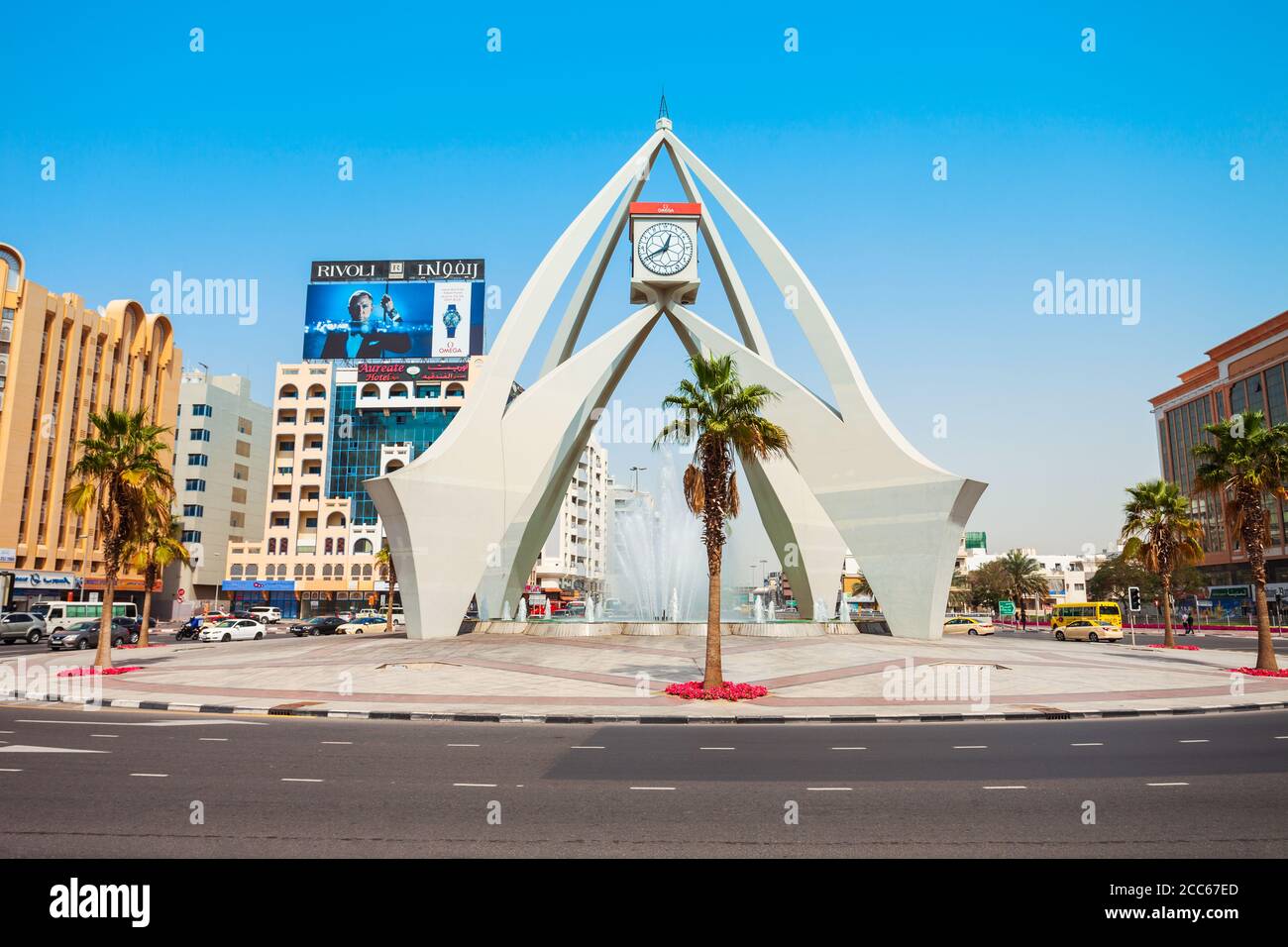DUBAI, Emirati Arabi Uniti - 24 febbraio 2019: Deira Clock Tower è un punto di riferimento situato in zona Deira di Dubai negli Emirati arabi uniti Foto Stock