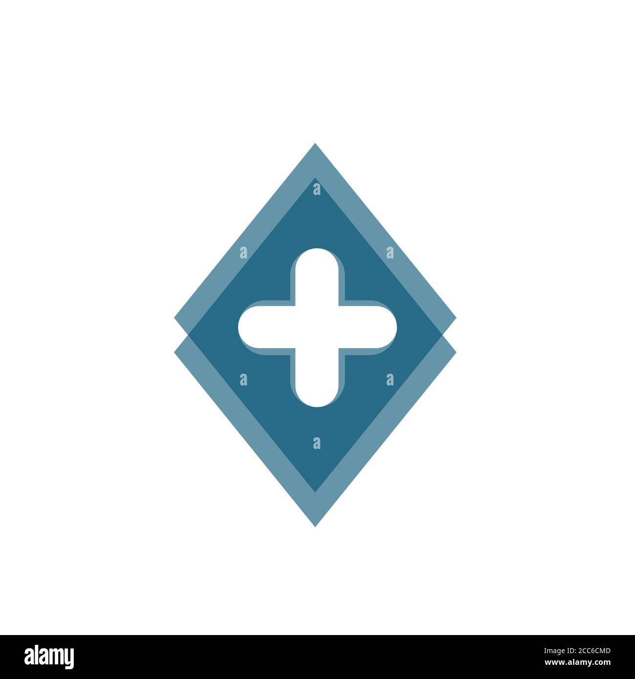 il vettore di disegno di illustrazione del logo del medico plus. Illustrazione Vettoriale