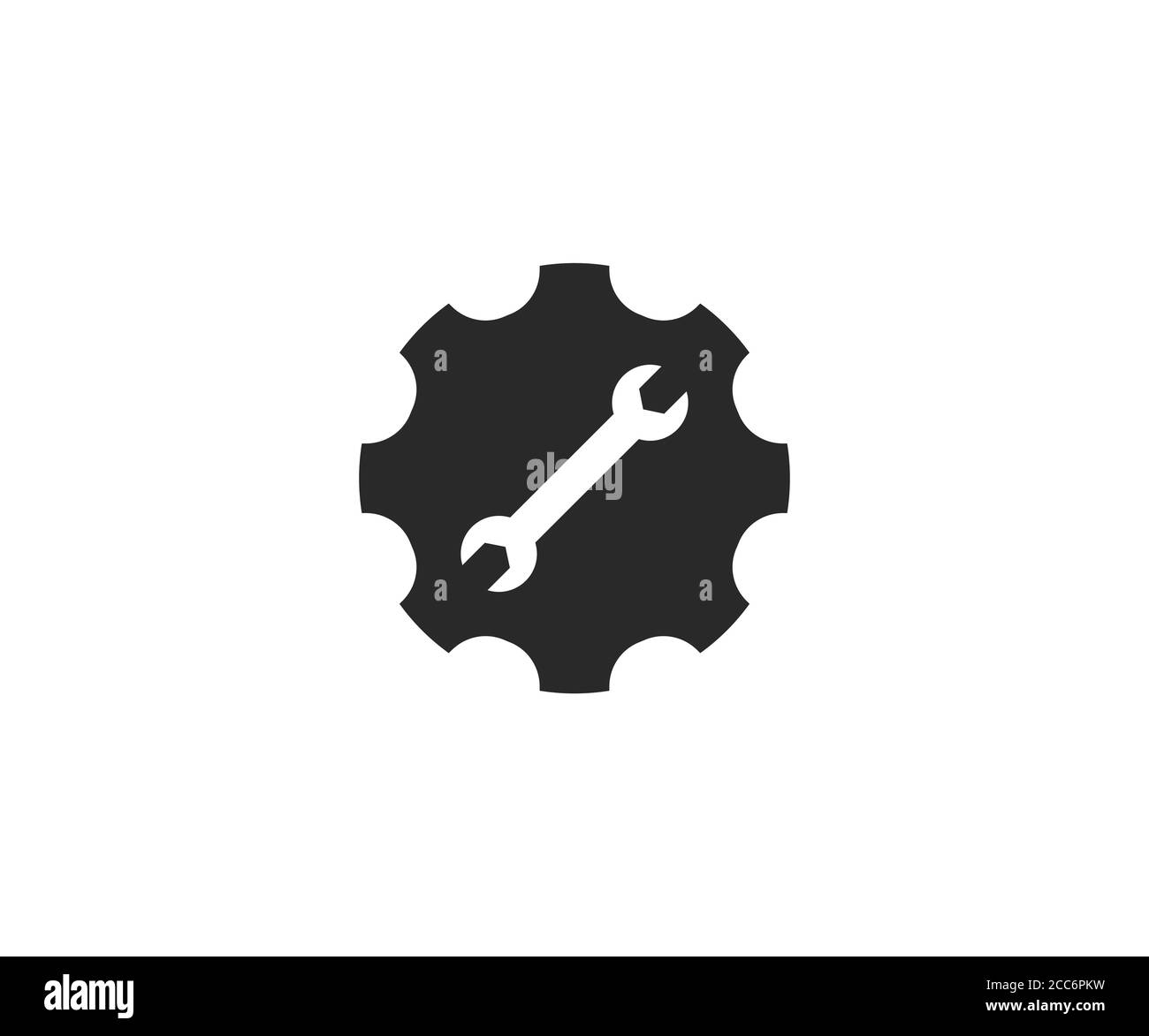 Icona Assistenza, tecnica, strumenti. Illustrazione vettoriale, design piatto. Illustrazione Vettoriale