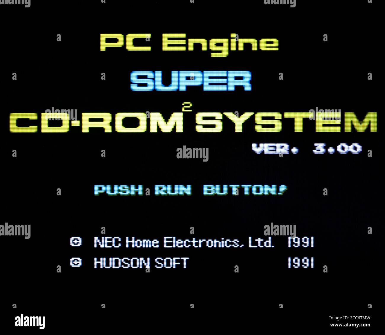 Schermata di avvio - PC Engine CD Videogioco - uso editoriale solo Foto Stock