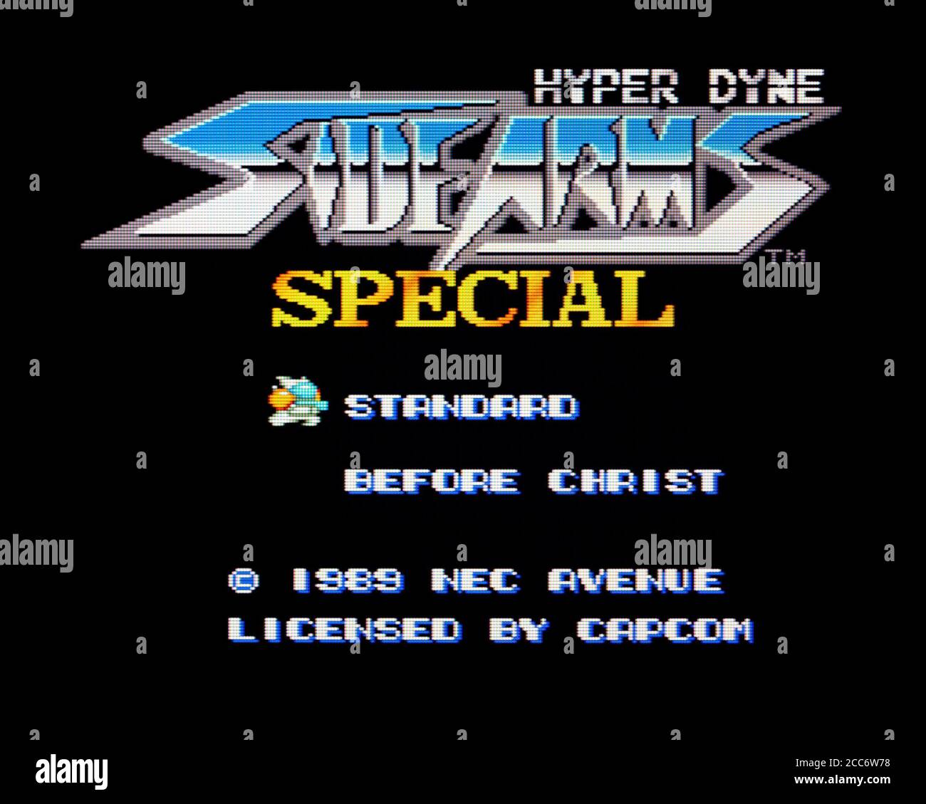Hyper dyne Sidearms Special - PC Engine CD Videogame - Solo per uso editoriale Foto Stock