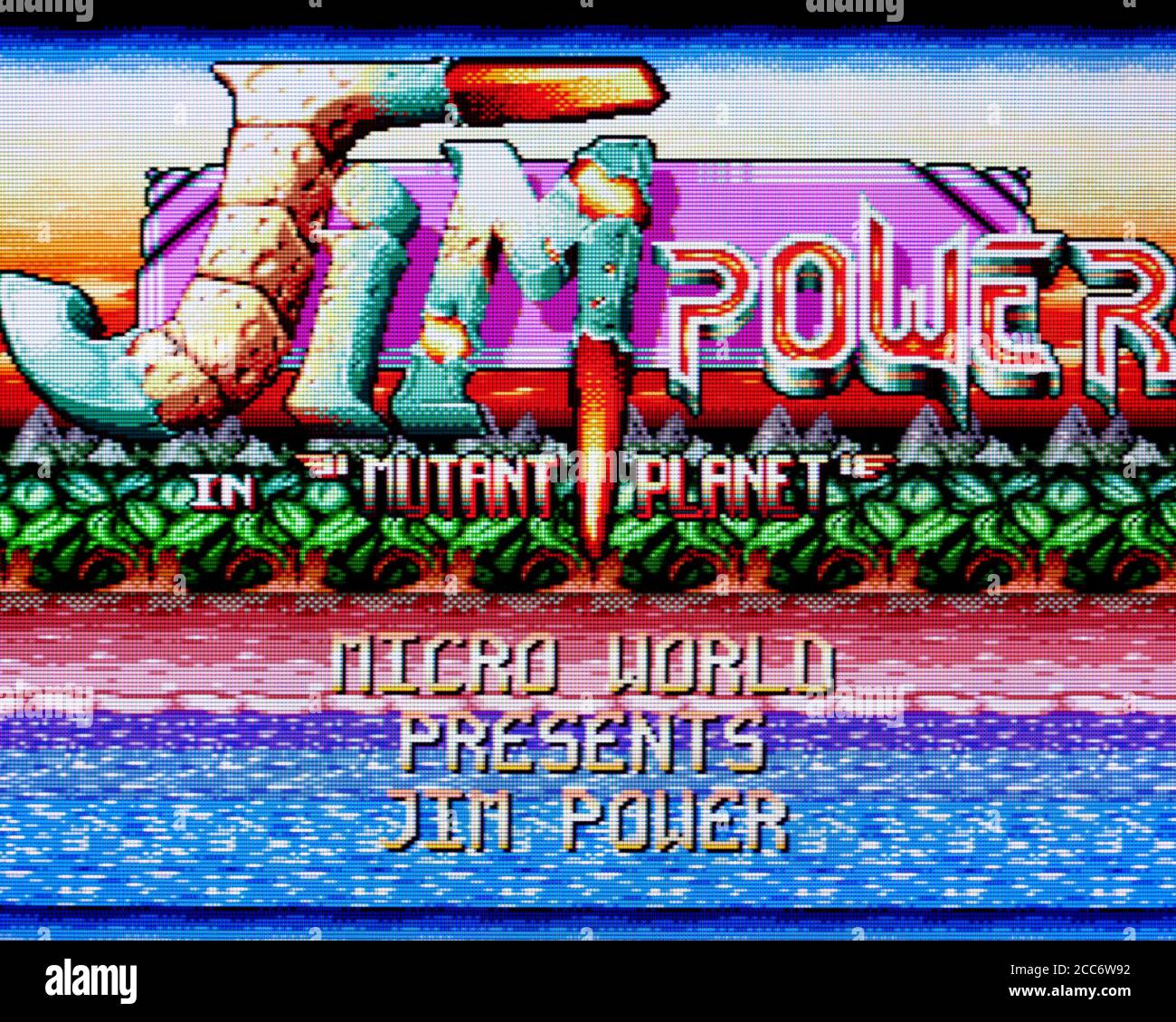 Jim Power - in Mutant Planet - CD di PC Engine Videogioco - solo per uso editoriale Foto Stock