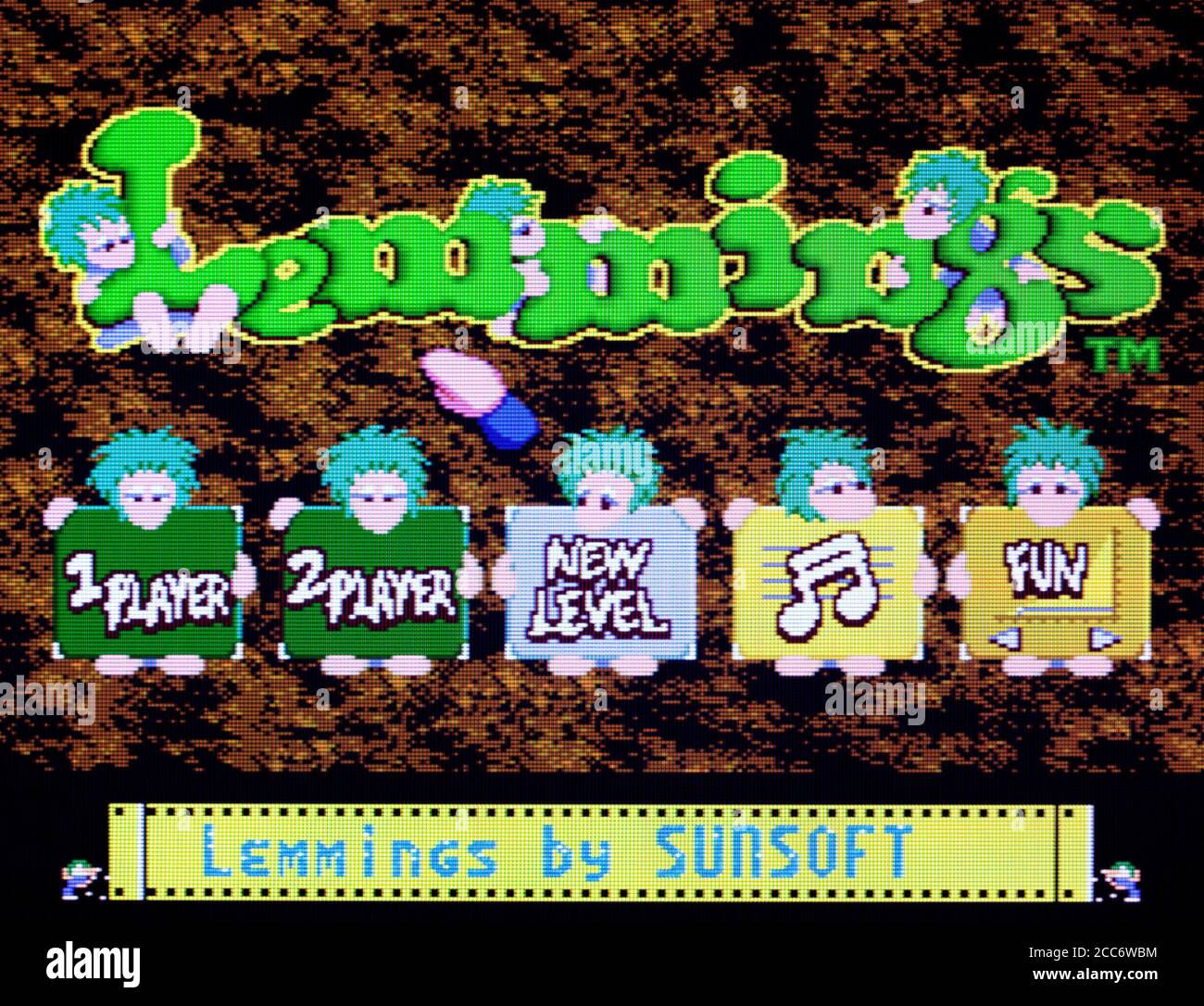 Lemmings - PC Engine CD Videogame - solo per uso editoriale Foto Stock