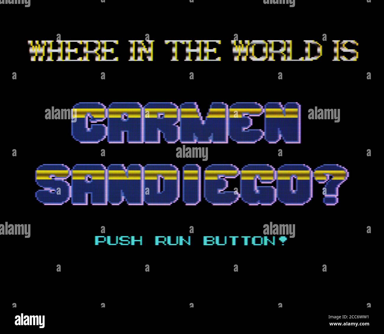 Dove nel mondo è Carmen Sandiego - PC Engine CD Videogioco - solo per uso editoriale Foto Stock