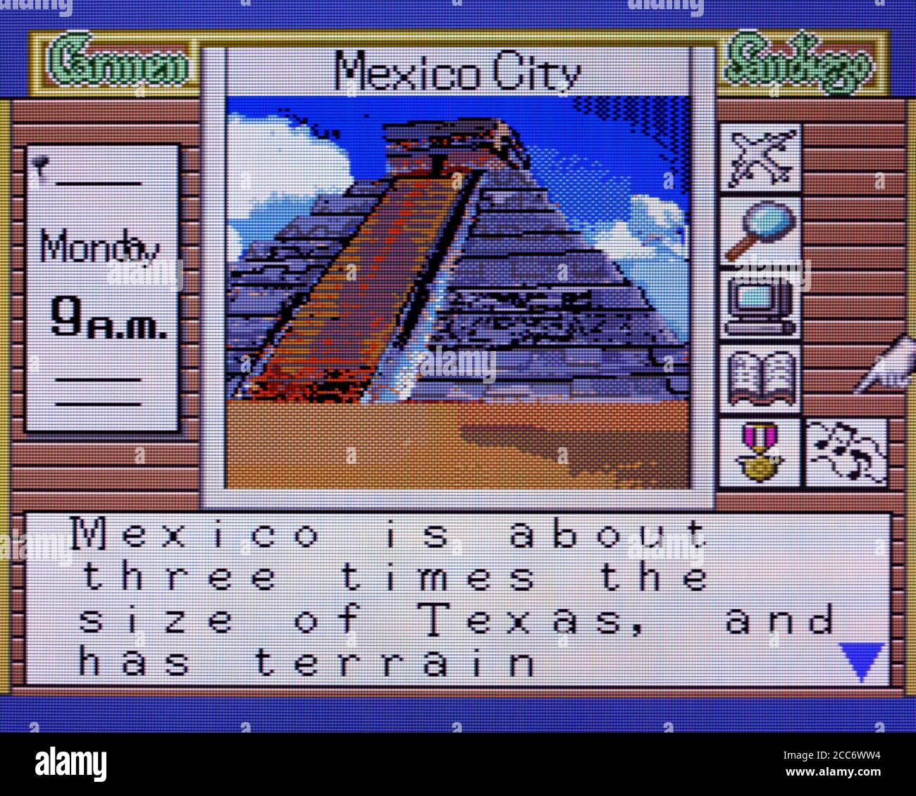 Dove nel mondo è Carmen Sandiego - PC Engine CD Videogioco - solo per uso editoriale Foto Stock
