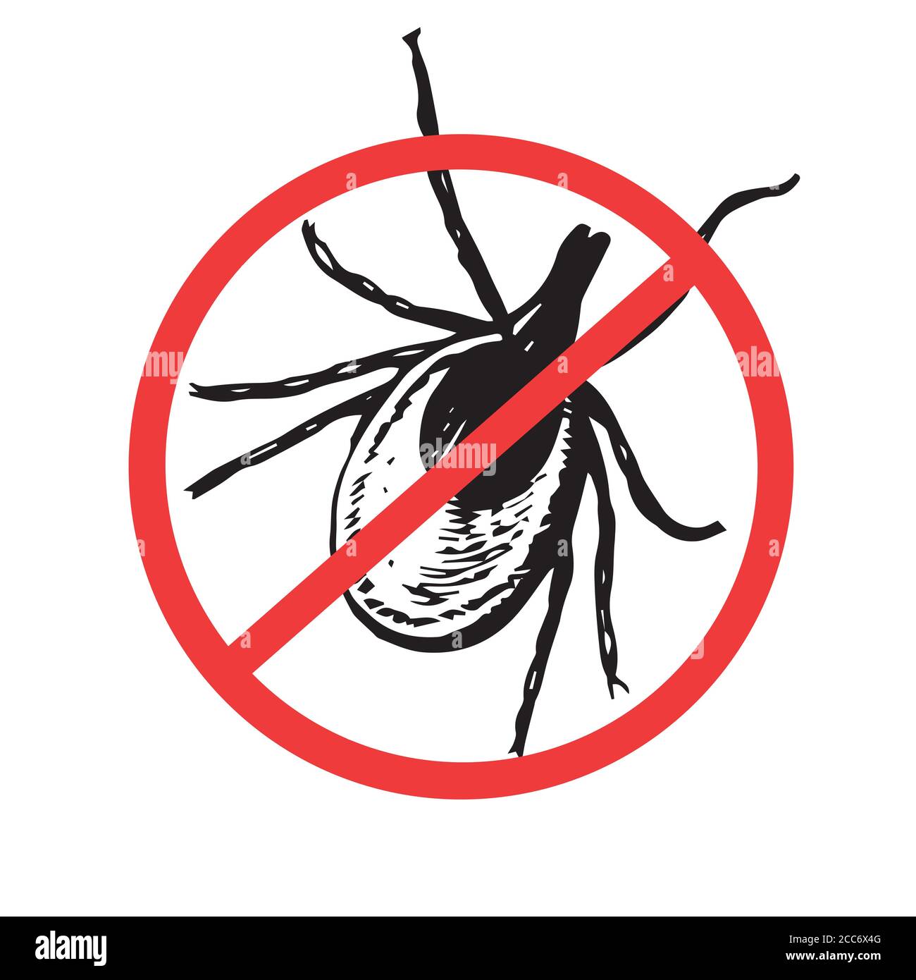 Segno con un acaro. Illustrazione vettoriale. Illustrazione Vettoriale