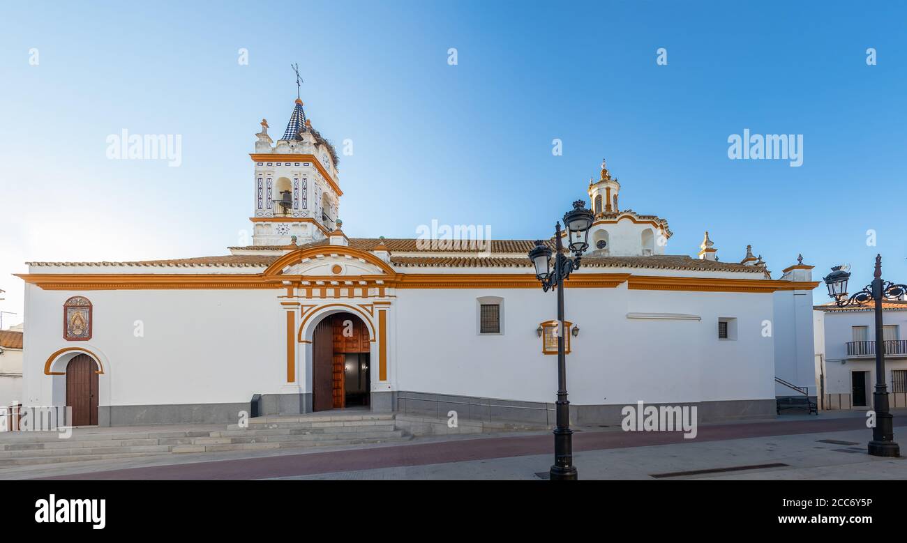 Chiesa di nostra Signora dell'Assunzione nella città di Bonares, Huelva, Andalusia, Spagna Foto Stock