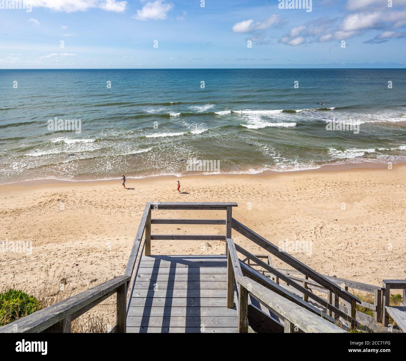 Giorno estivo su una spiaggia di Montauk a Montauk, NY Foto Stock