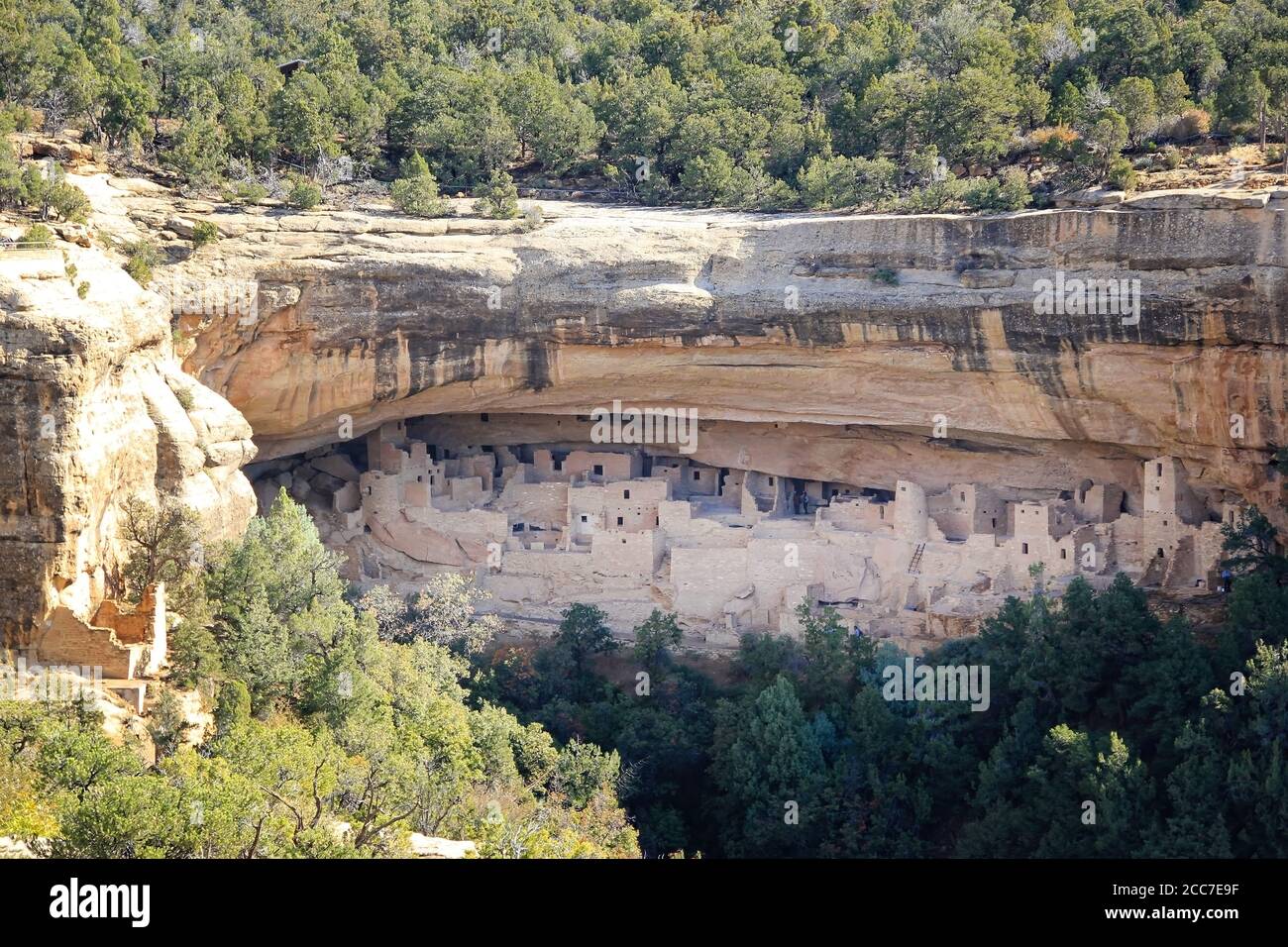 Case di roccia nei Parchi nazionali di Mesa Verde, Colorado Foto Stock