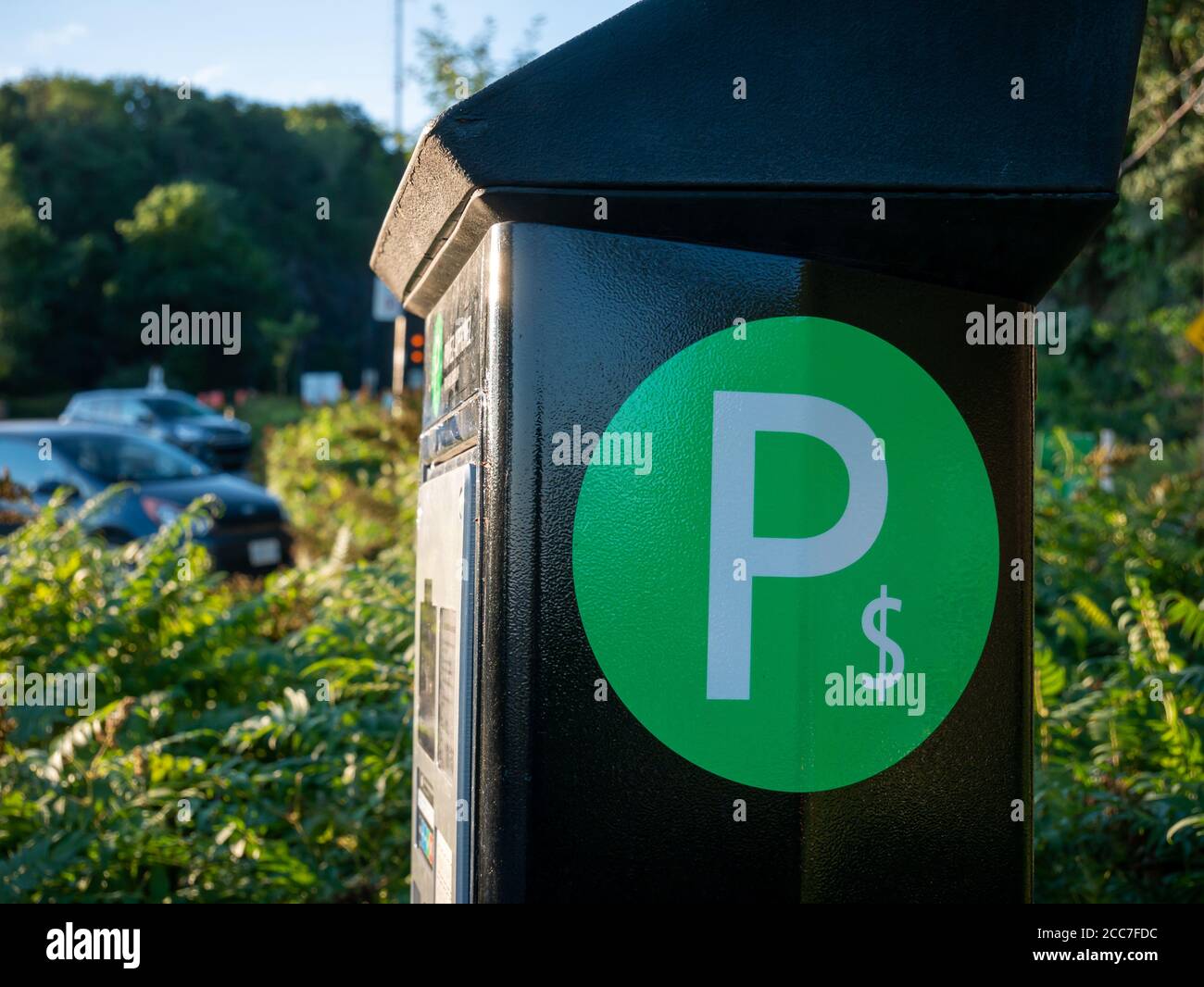 Parcheggio municipale a Montreal, Canada Foto Stock