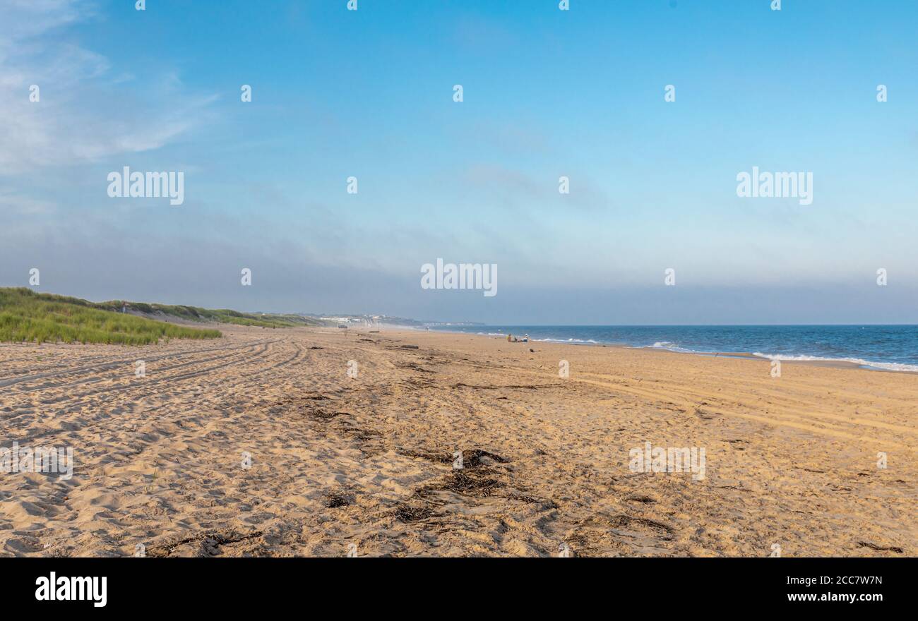 Paesaggio caratterizzato dalla spiaggia dell'oceano a Montauk, NY Foto Stock