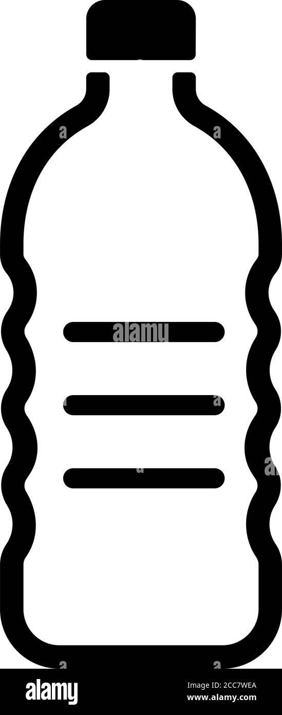 Illustrazione dell'icona vettore del flacone PET Illustrazione Vettoriale