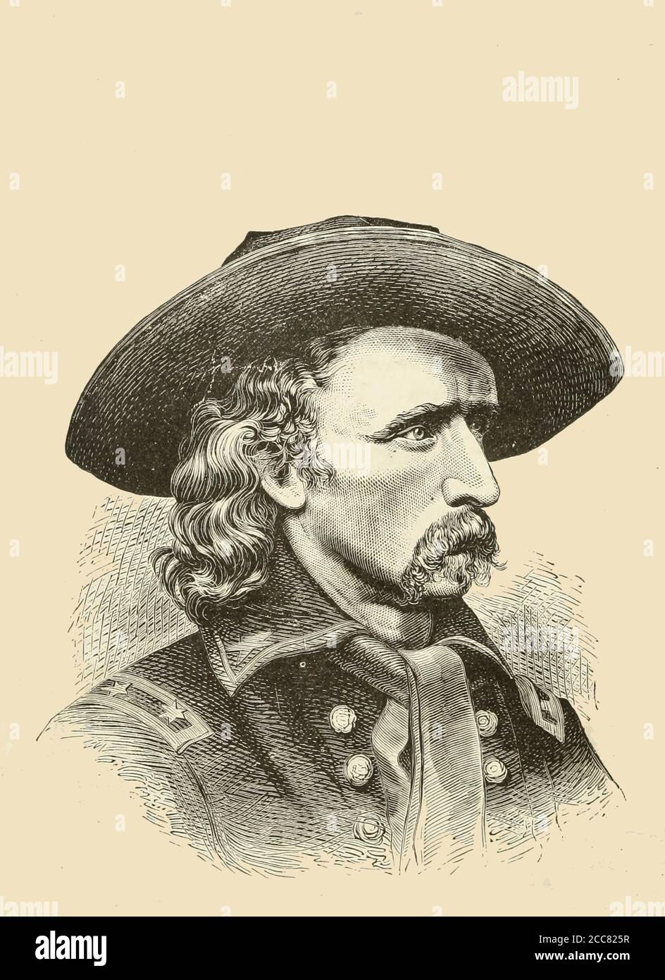 Generale George Armstrong Custer nel 1865 Foto Stock