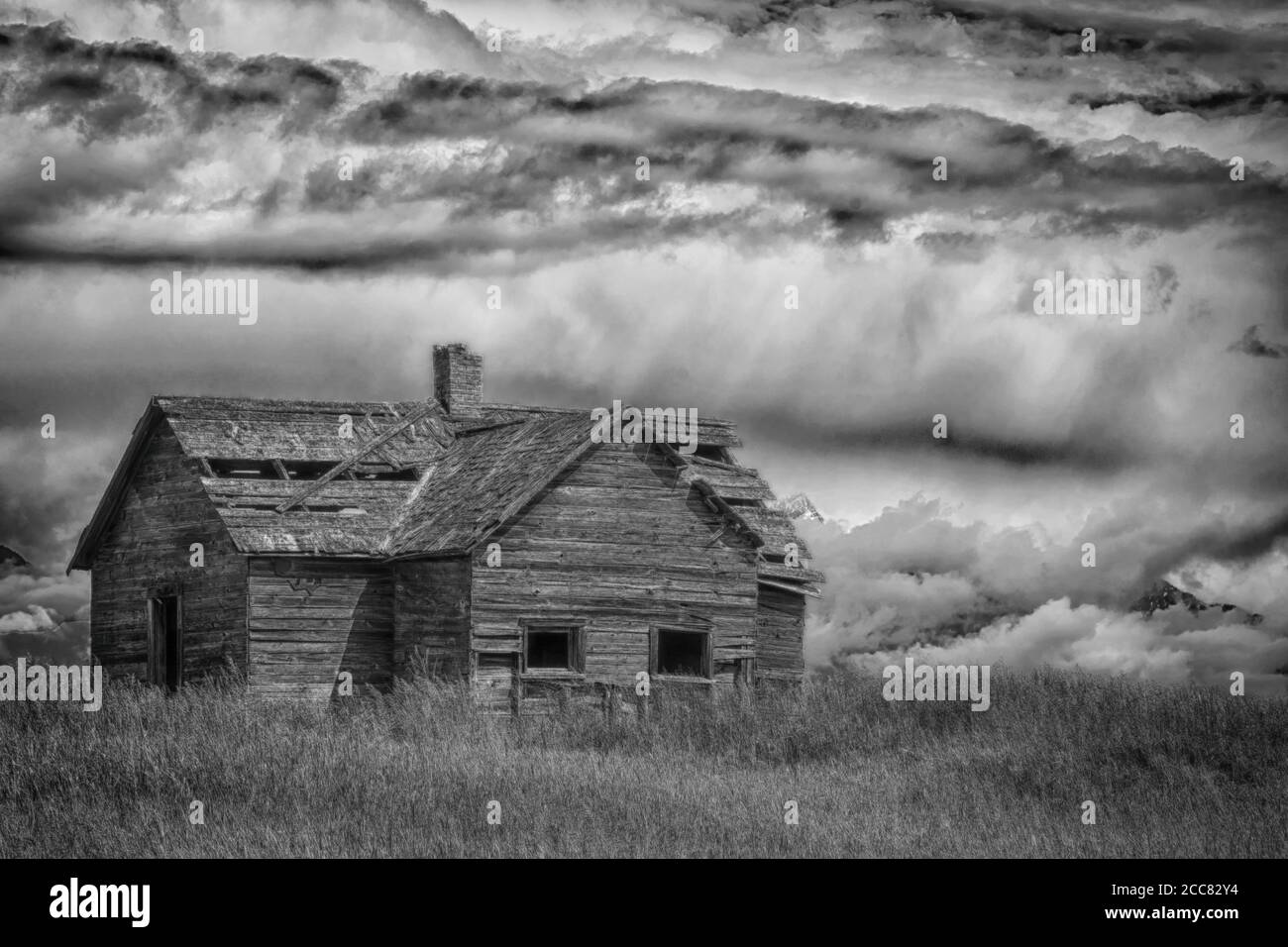 America del Nord; Stati Uniti; Montana; Ronan; Farm House, 1900-era, Johnson Homestead. Foto Stock