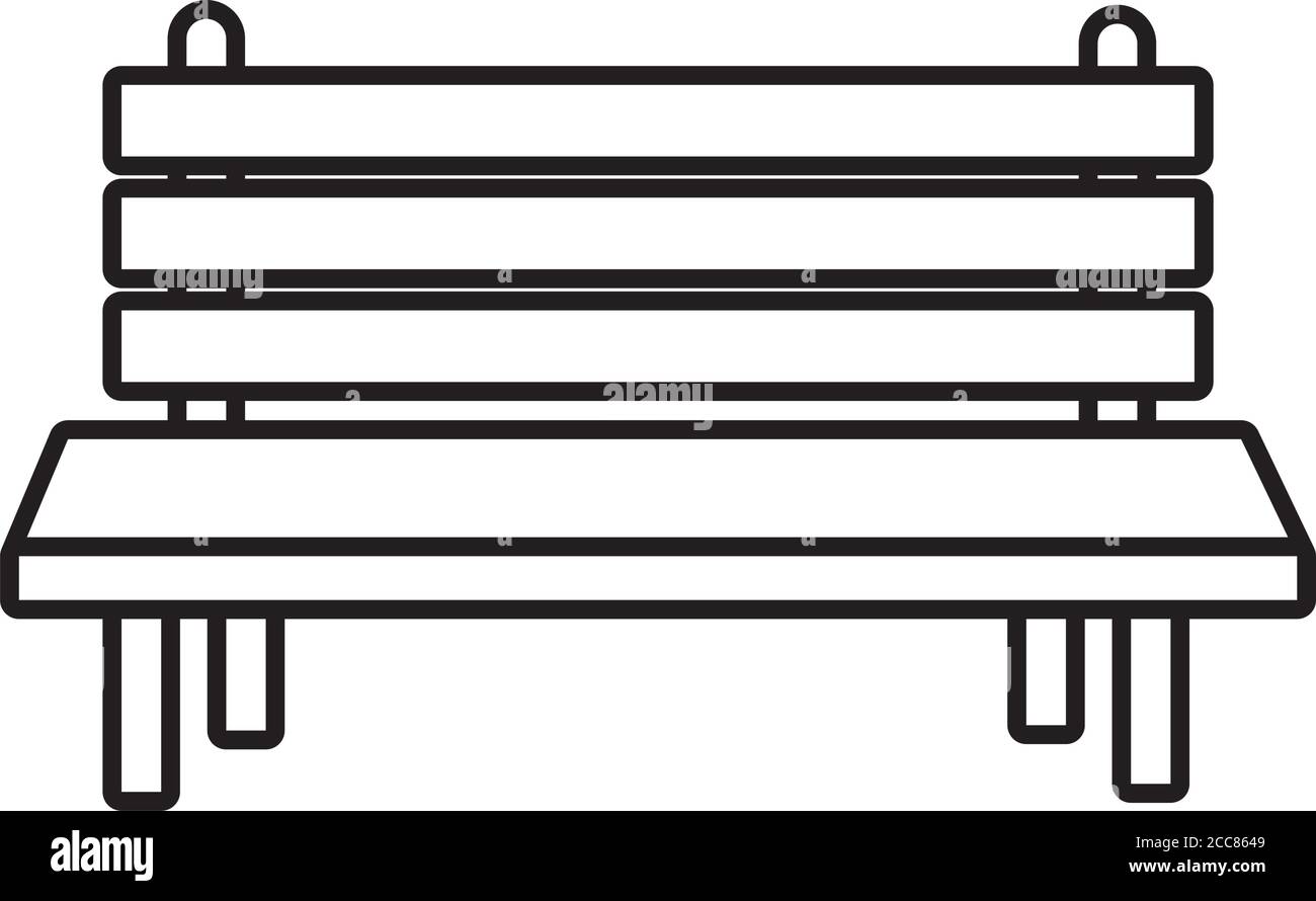 disegno dell'illustrazione vettoriale dell'icona stile della linea della sedia di stazionamento Illustrazione Vettoriale