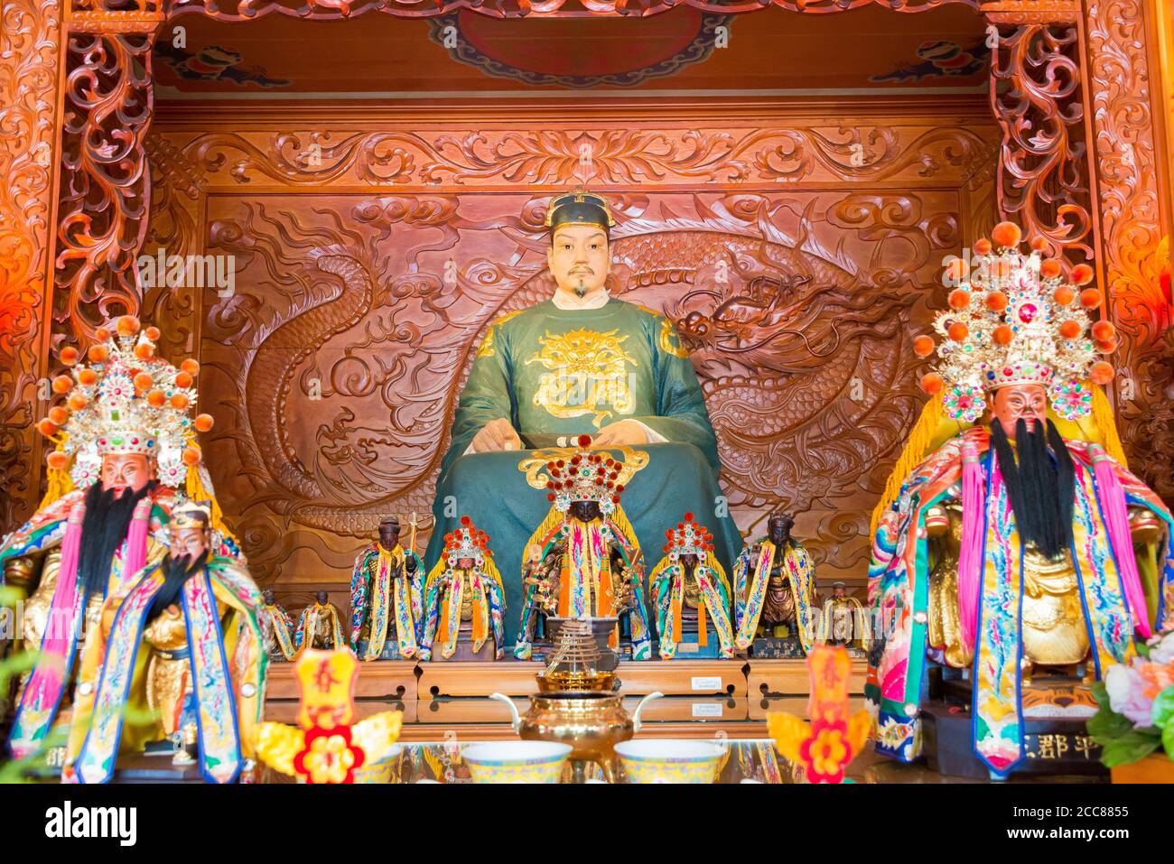Statua di Zheng Chenggong al Santuario di Koxinga a Tainan, Taiwan. Foto Stock