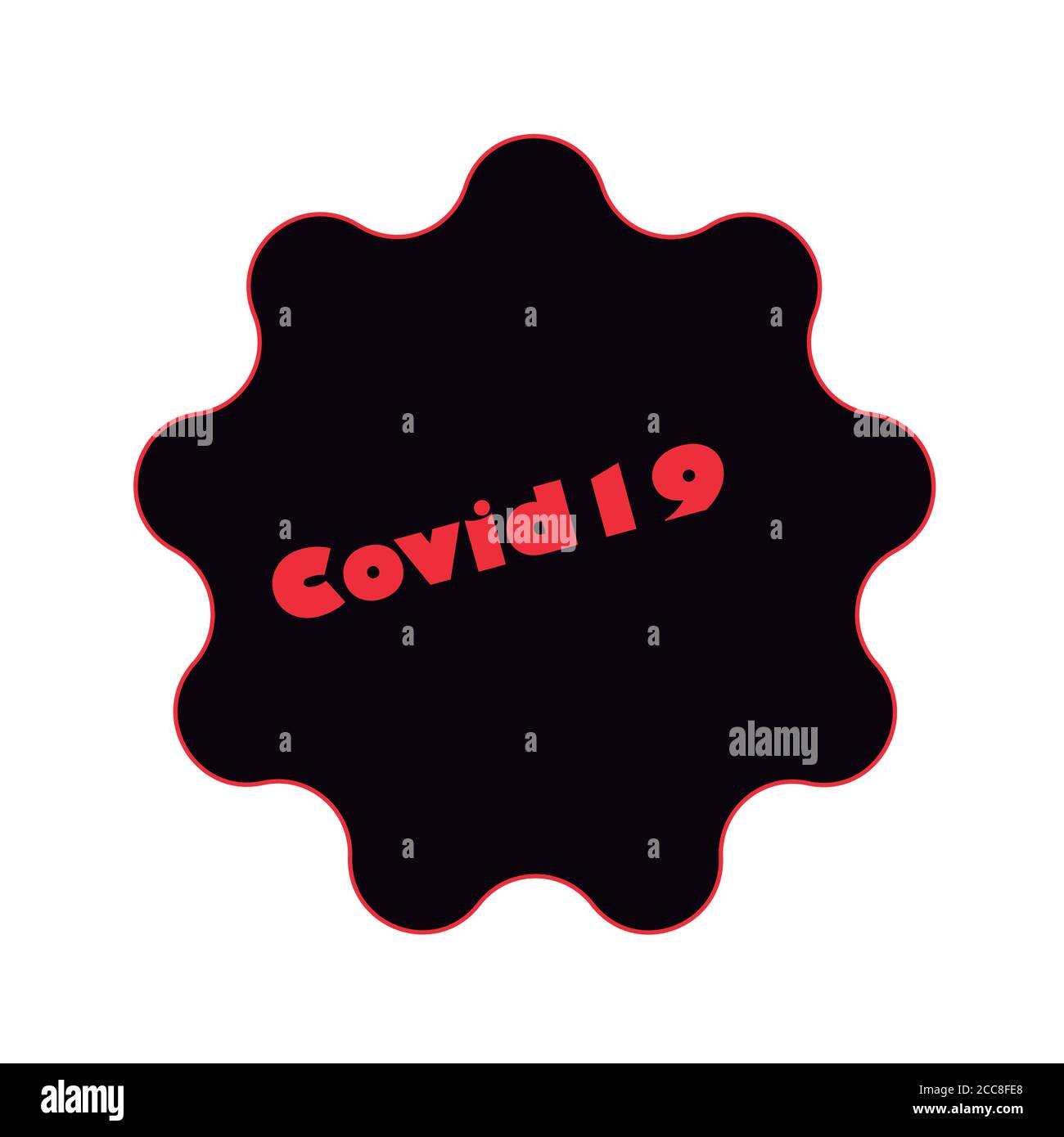 Coronavirus / Covid-2019,Icon Vector Illustrator .No infection and Stop Coronavirus Concepts.Isolated Vector Icon on White background. Illustrazione Vettoriale