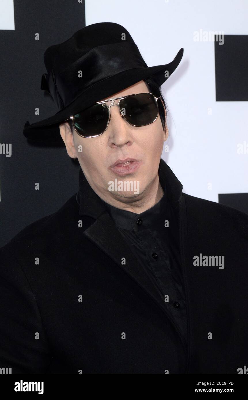 LOS ANGELES - OTT 17: Marilyn Manson alla prima di Halloween al TCL Chinese Theatre IMAX il 17 ottobre 2018 a Los Angeles, California Foto Stock